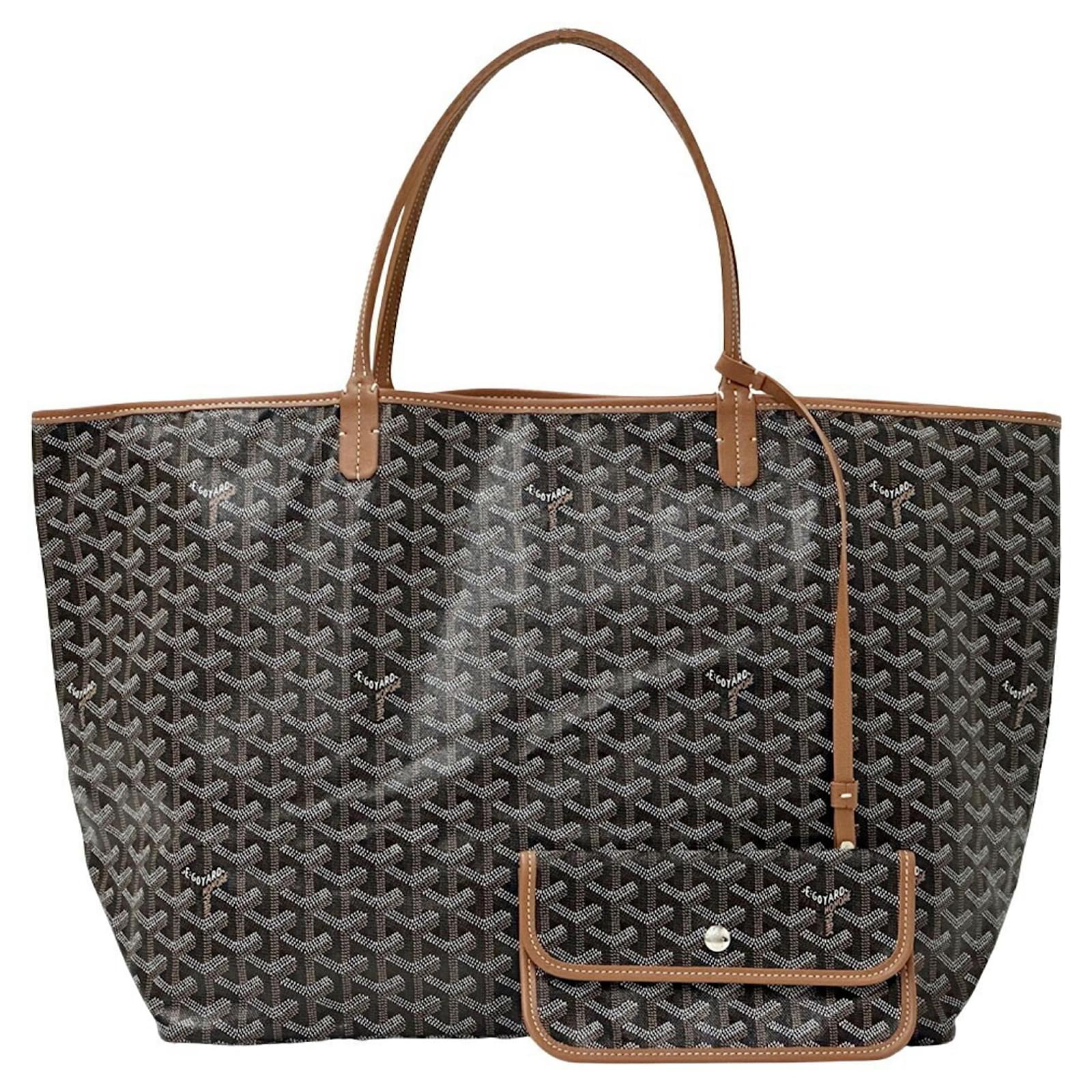 Goyard Men's Tote Bag in Coated Canvas Brown Black Cloth ref