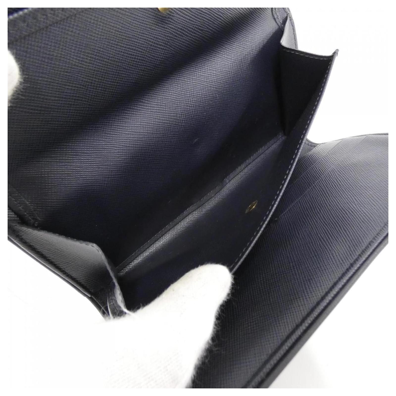 Louis Vuitton Monogram Mini Portefeuille International Wallet Dark blue Cloth ref.2271865