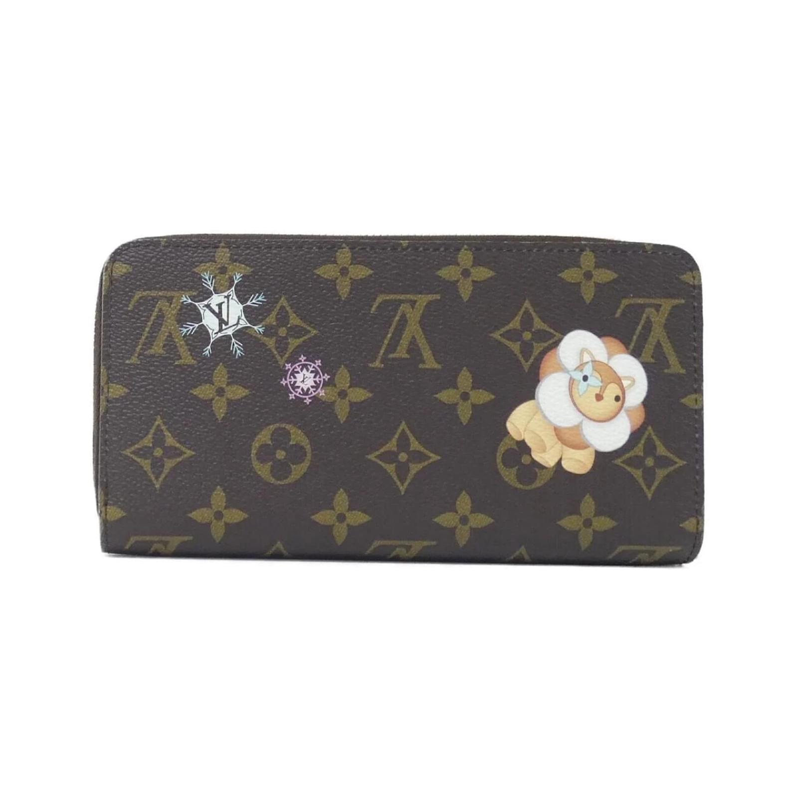 Louis Vuitton Monogram Vivienne Holiday Zippy Wallet Brown Blue Cloth ref.2271912