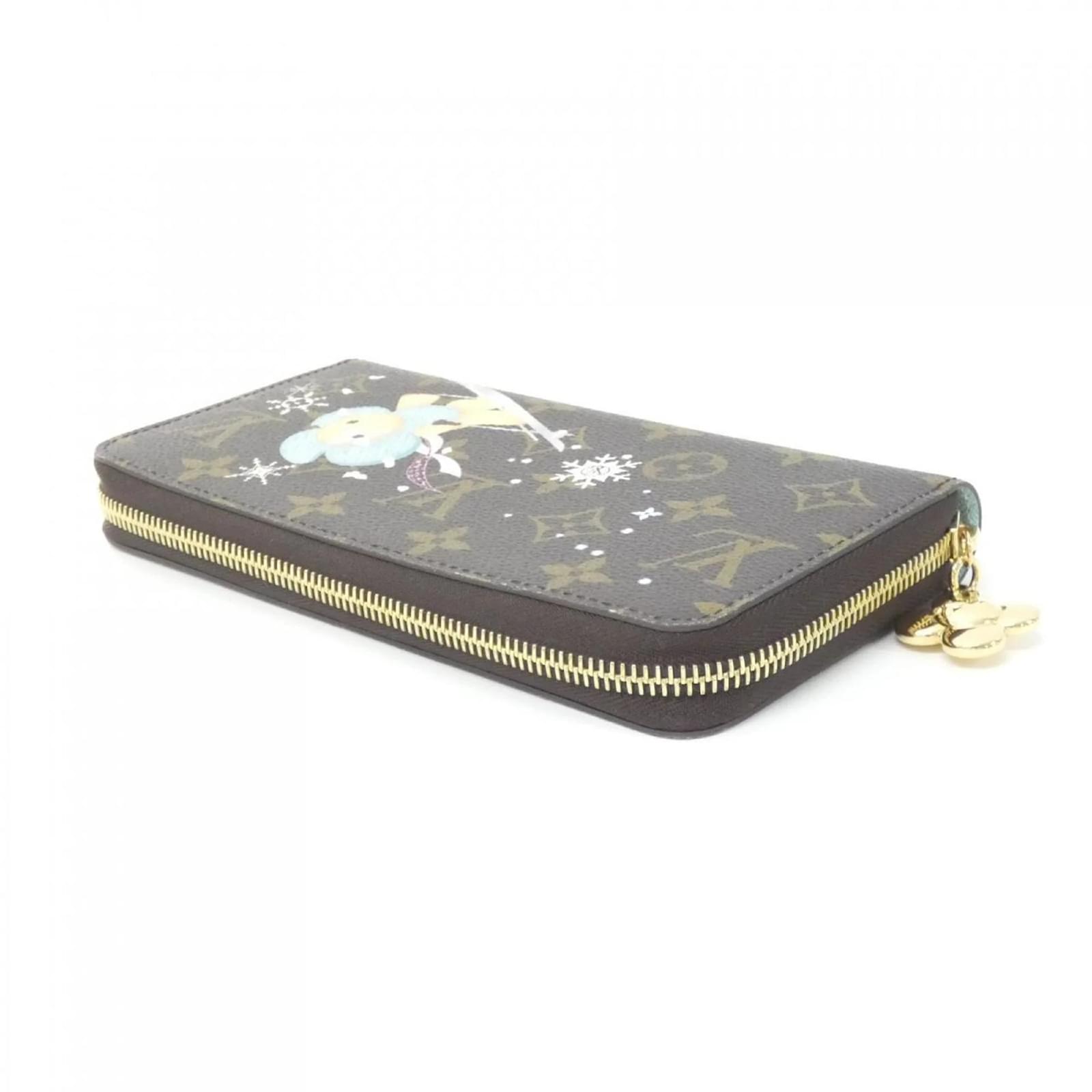 Louis Vuitton Monogram Vivienne Holiday Zippy Wallet Brown Blue Cloth  ref.2271912