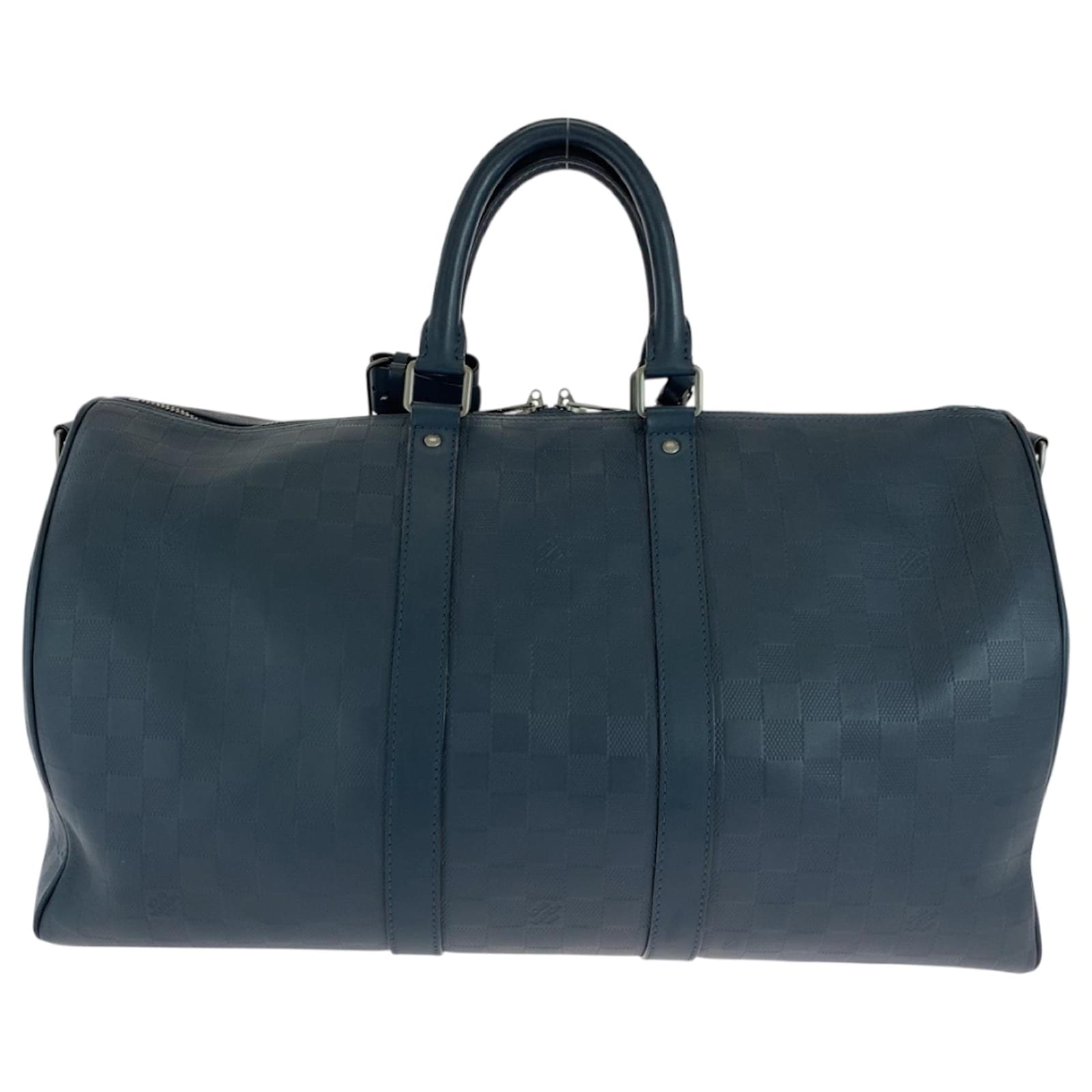 Louis Vuitton Keepall Bandouliere 45 Navy blue Leather  ref.2274857