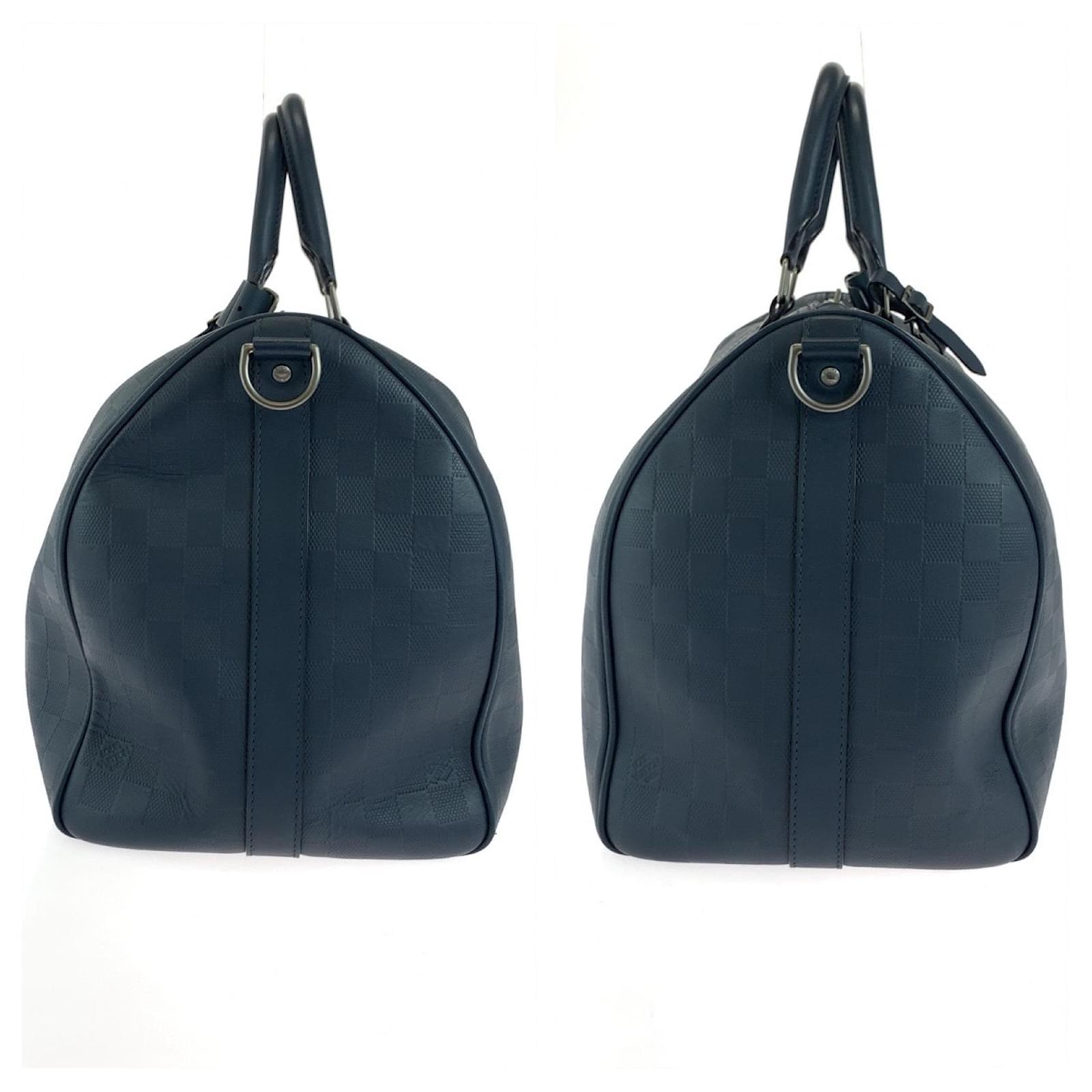 Louis Vuitton Keepall Bandouliere 45 Navy blue Leather  ref.2274857