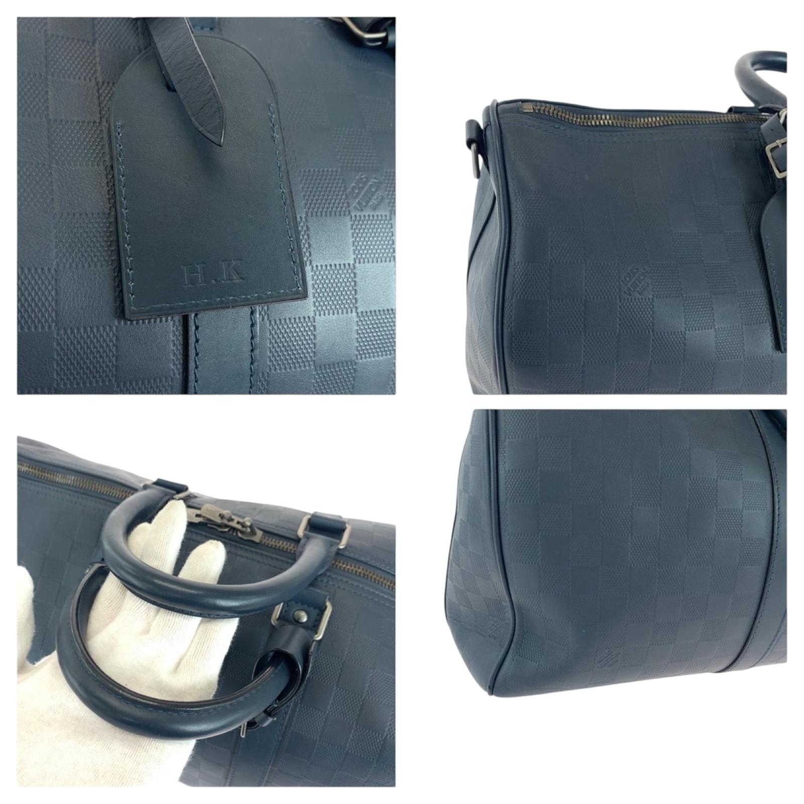 Louis Vuitton Keepall Bandouliere 45 Navy blue Leather  ref.2274857