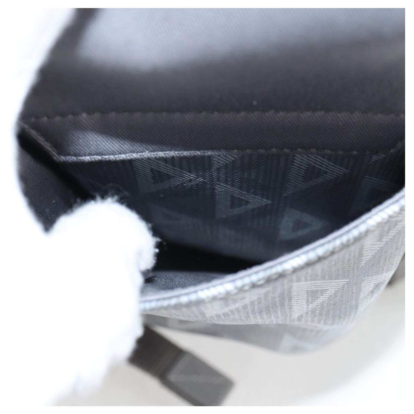 Christian Dior CD Diamond Backpack PVC Gray Auth 118893M  display picture 2