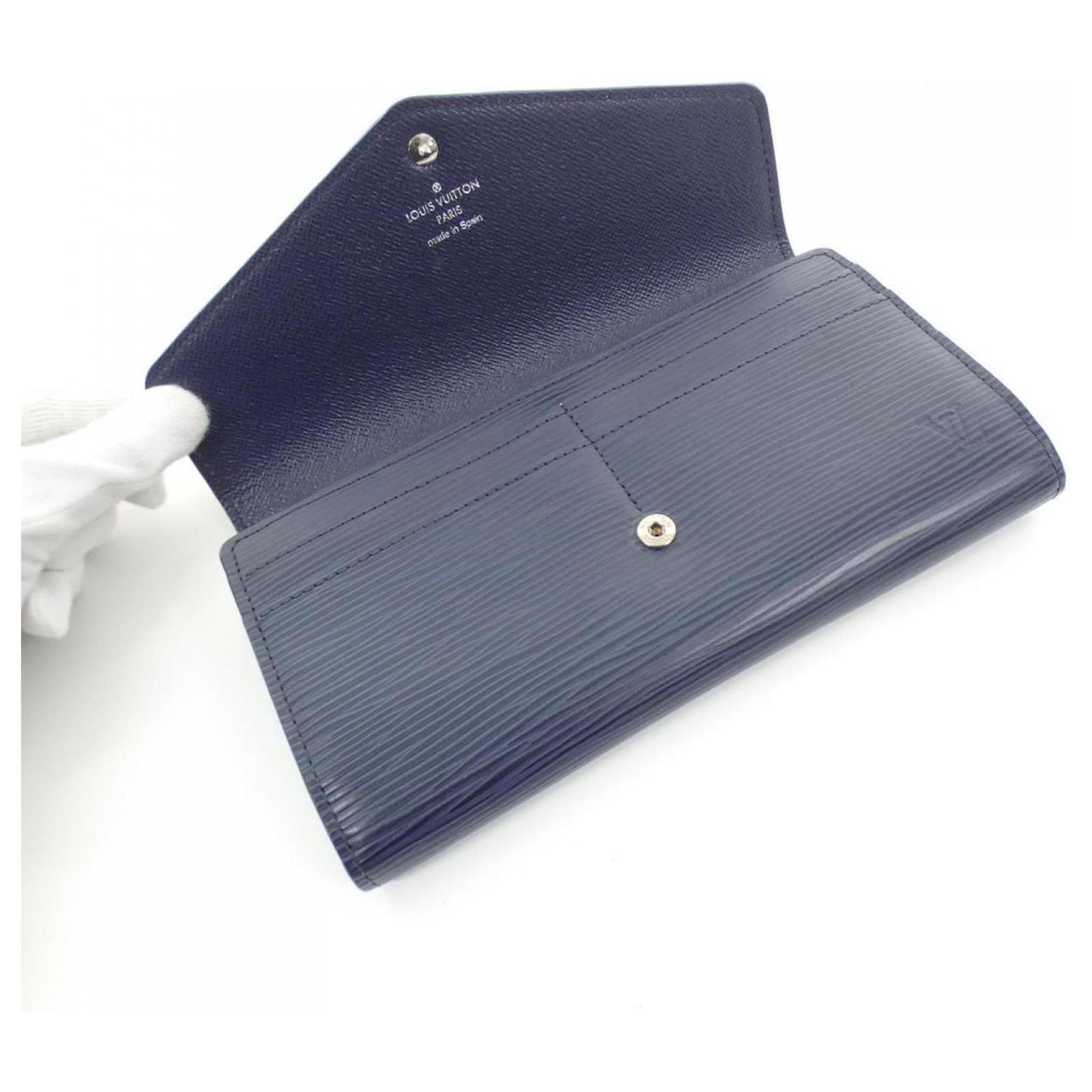 Louis Vuitton Epi Portefeuille Sarah M60585 Wallet Blue Leather ref.2276520