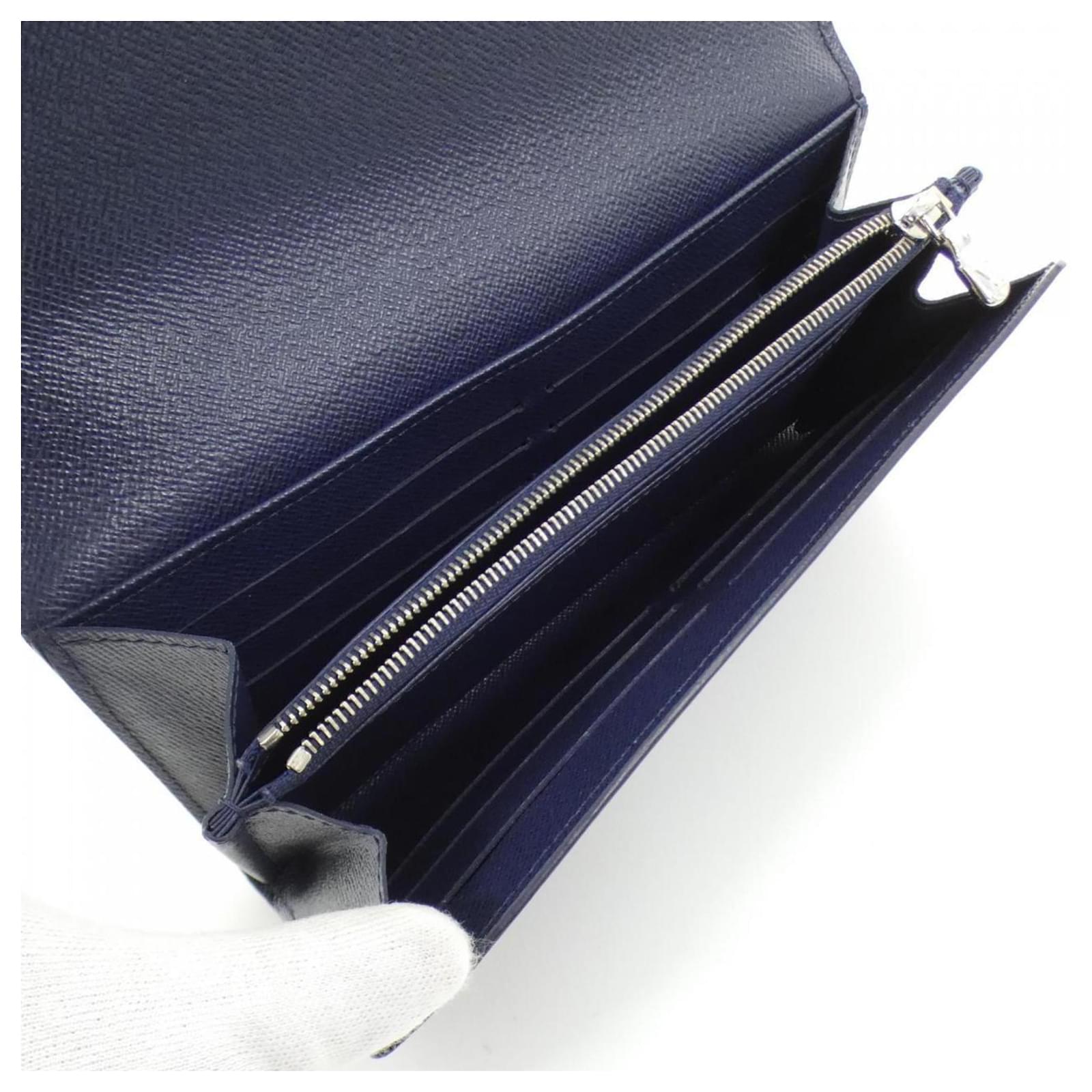 Louis Vuitton Epi Portefeuille Sarah M60585 Wallet Blue Leather ref.2276520