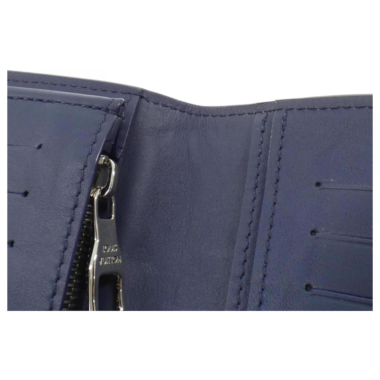 Louis Vuitton Watercolor Monogram Portefeuille Brazza Wallet Navy blue Patent leather  ref.2276576