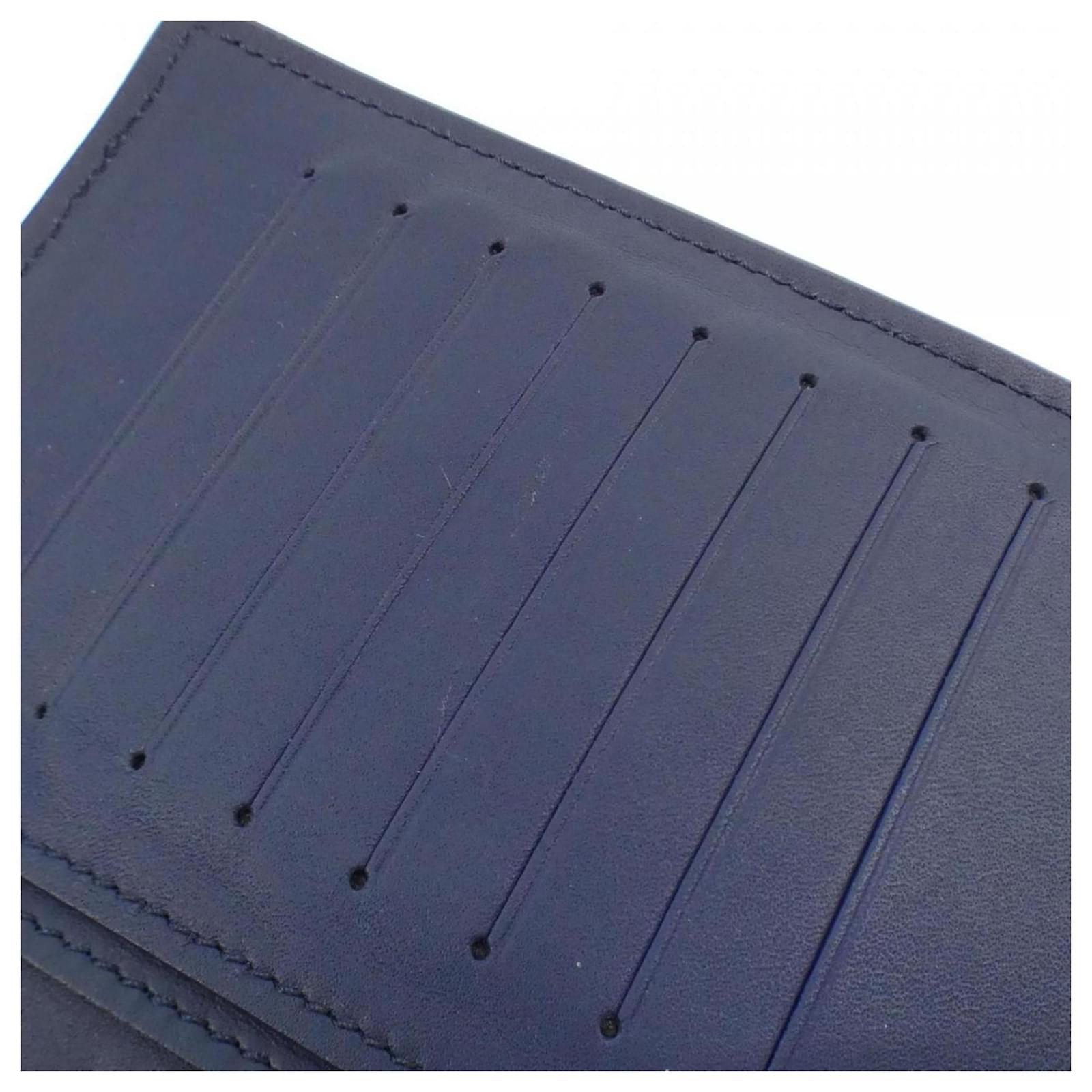 Louis Vuitton Watercolor Monogram Portefeuille Brazza Wallet Navy blue Patent leather  ref.2276576