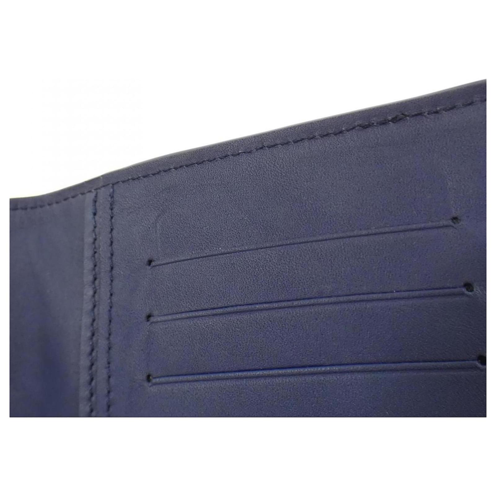 Louis Vuitton Watercolor Monogram Portefeuille Brazza Wallet Navy blue Patent leather  ref.2276576