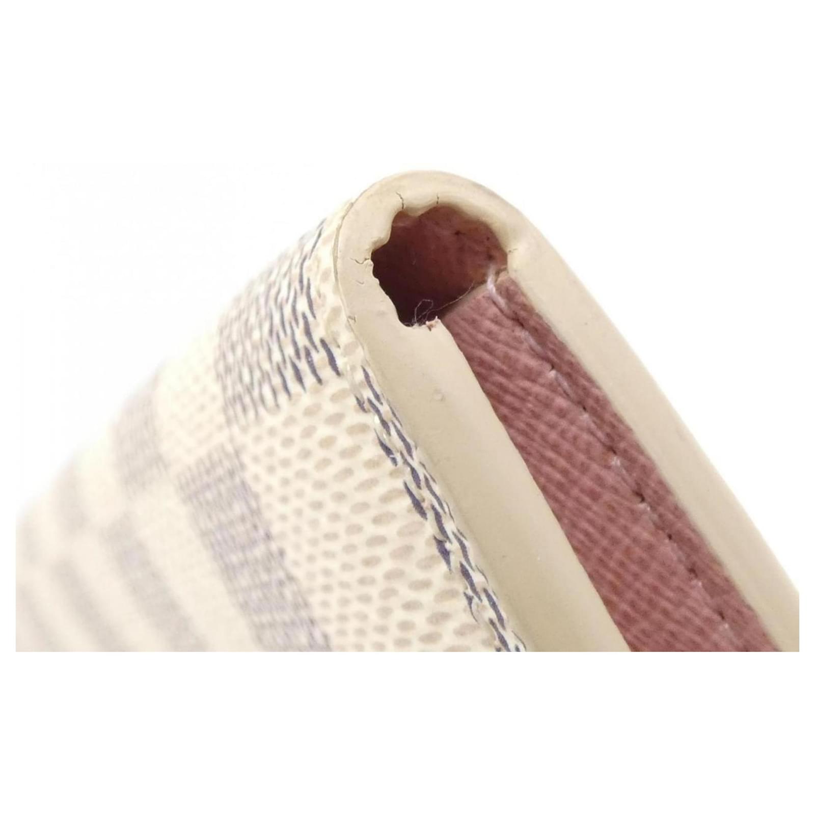 Louis Vuitton Damier Azur Portefeuille Emily Wallet Pink Blue Cloth  ref.2276686