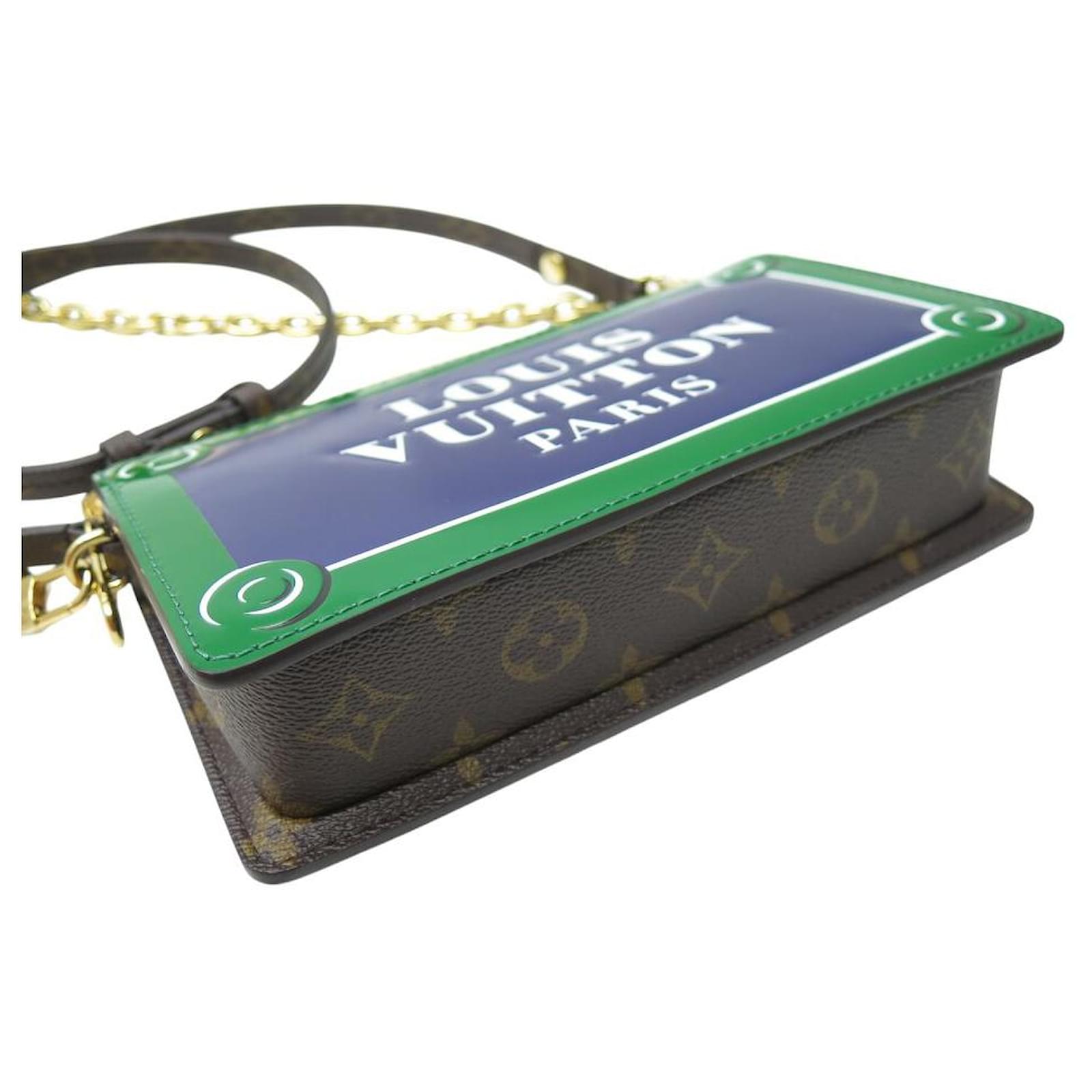 NEW LOUIS VUITTON LEXINGTON M23435 MONOGRAM STREET PLAQUE CLUTCH BAG Multiple colors Cloth  ref.2278385