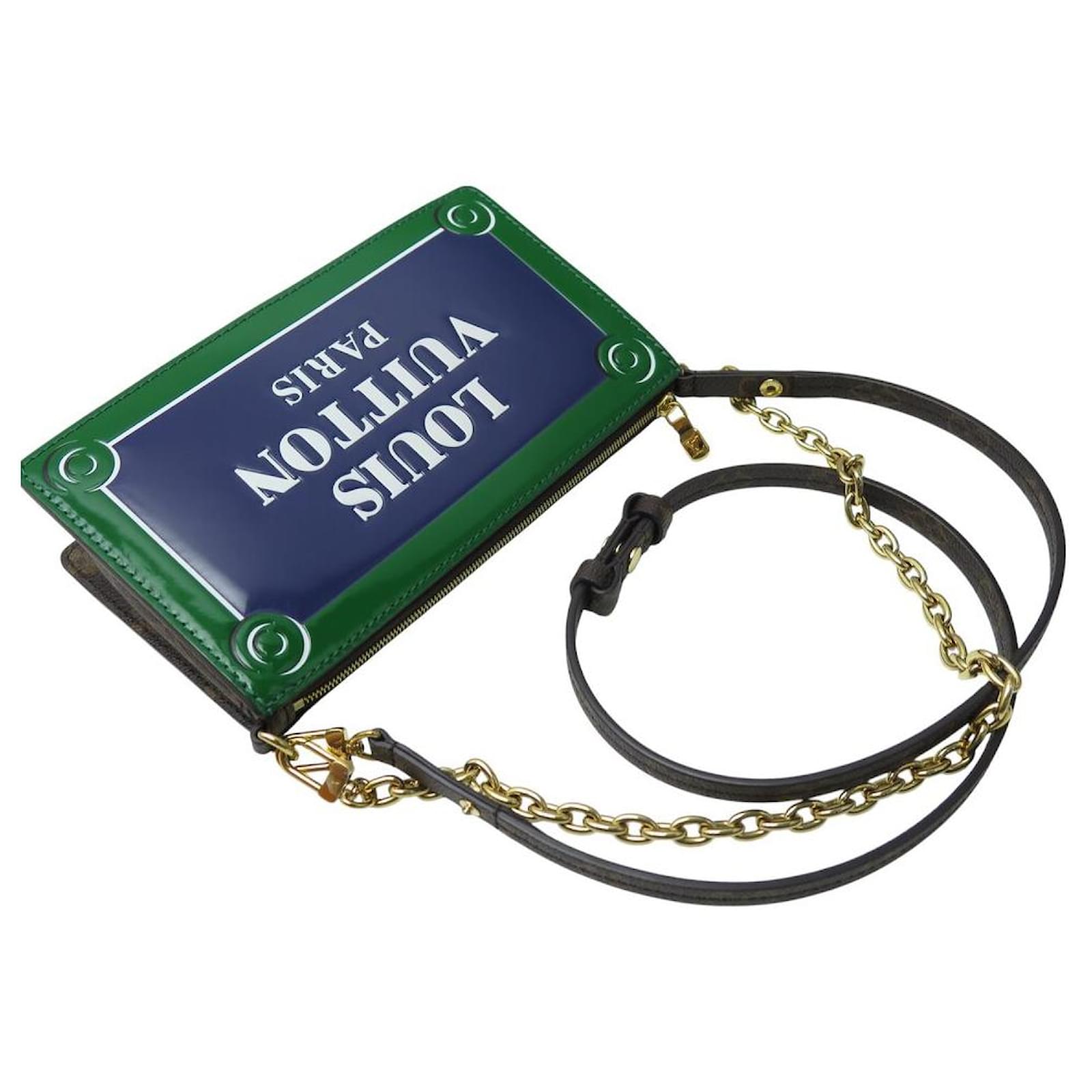 NEW LOUIS VUITTON LEXINGTON M23435 MONOGRAM STREET PLAQUE CLUTCH BAG Multiple colors Cloth  ref.2278385