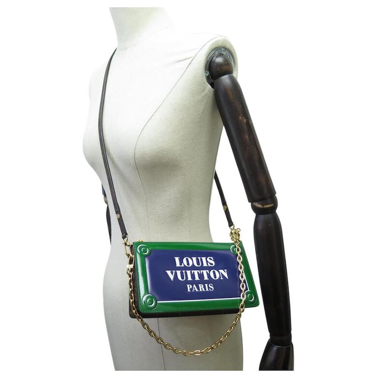 NEW LOUIS VUITTON LEXINGTON M23435 MONOGRAM STREET PLAQUE CLUTCH BAG Multiple colors Cloth  ref.2278385