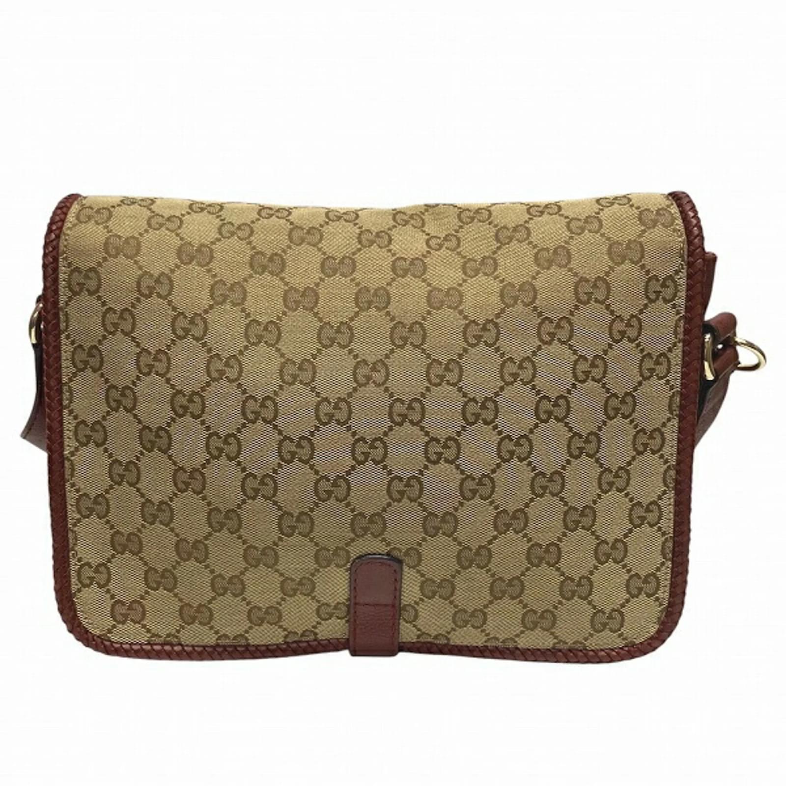 Gucci Marrakech 257024 Bordeaux Shoulder Bag Beige Dark red