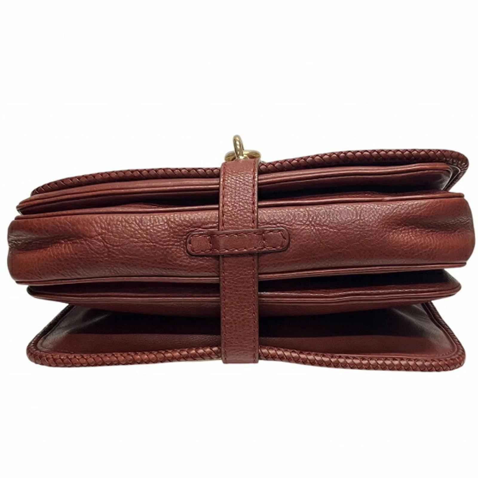 Gucci Marrakech 257024 Bordeaux Shoulder Bag Beige Dark red