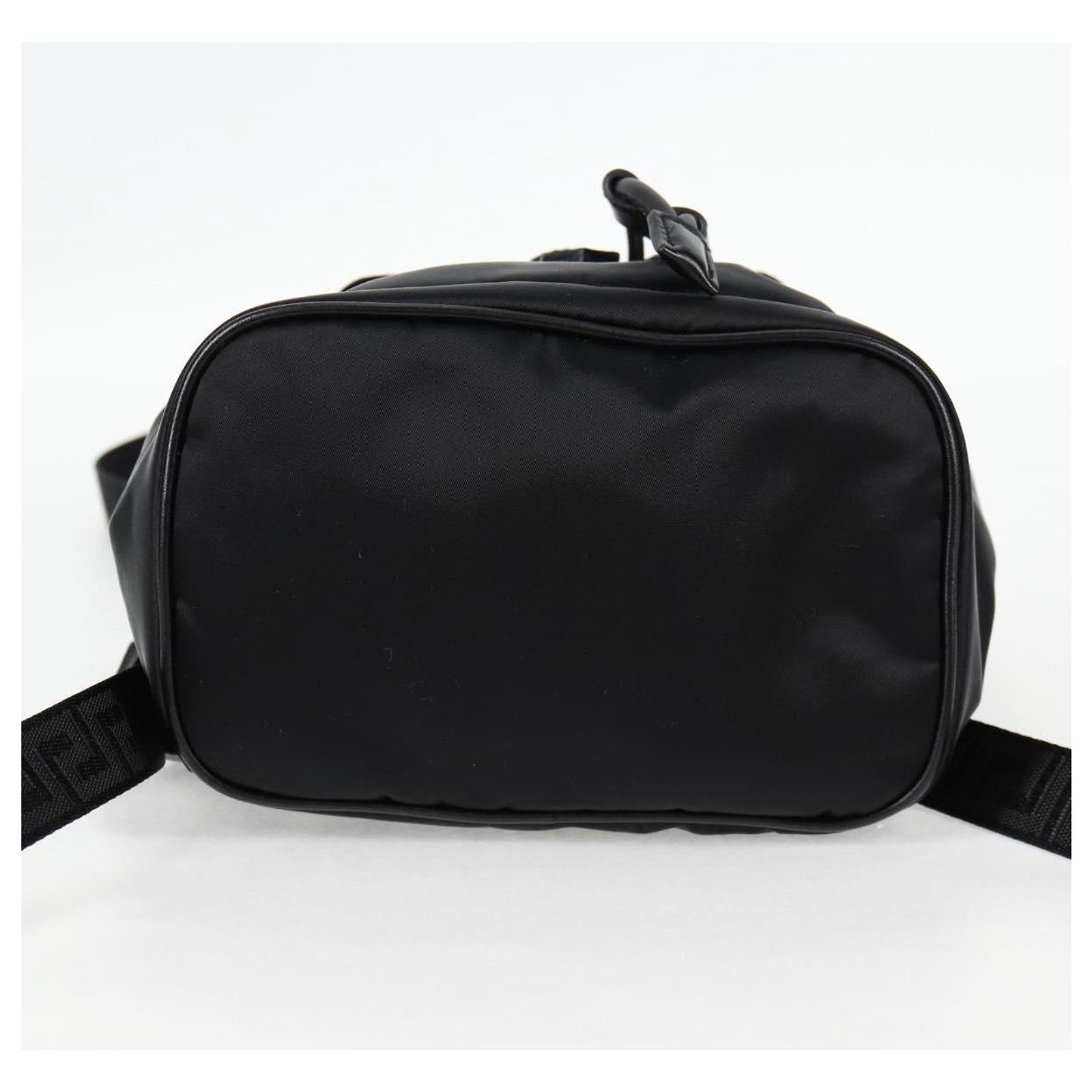 VERSACE Backpack Nylon Black Gold Auth 118731A VERSACE Backpack Leather Black Gold Auth 118689A Golden ref  main image 4