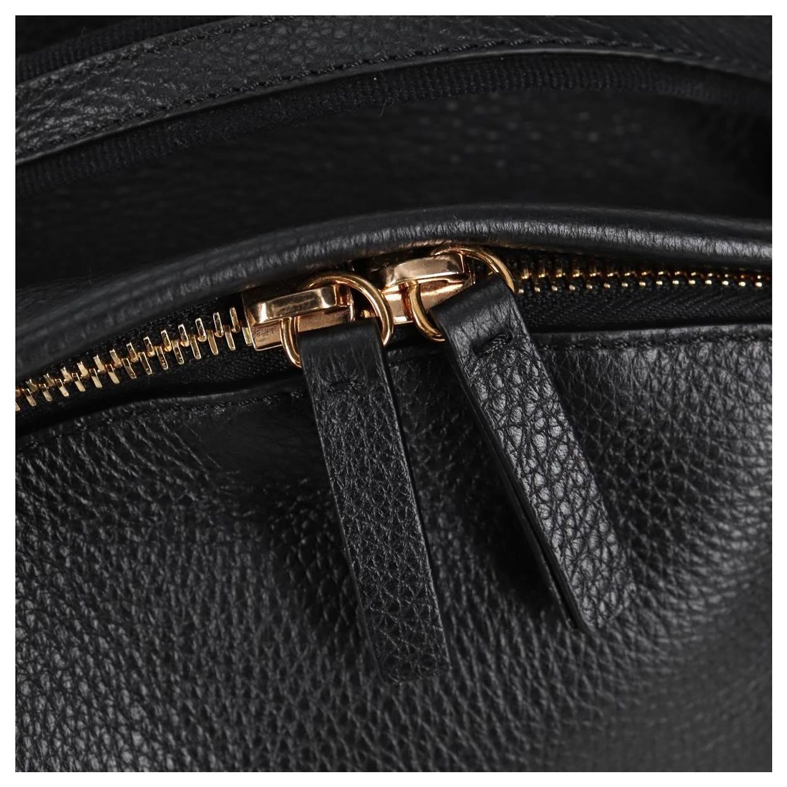 VERSACE Backpack Leather Black Gold Auth 118810M Golden ref  display picture 1