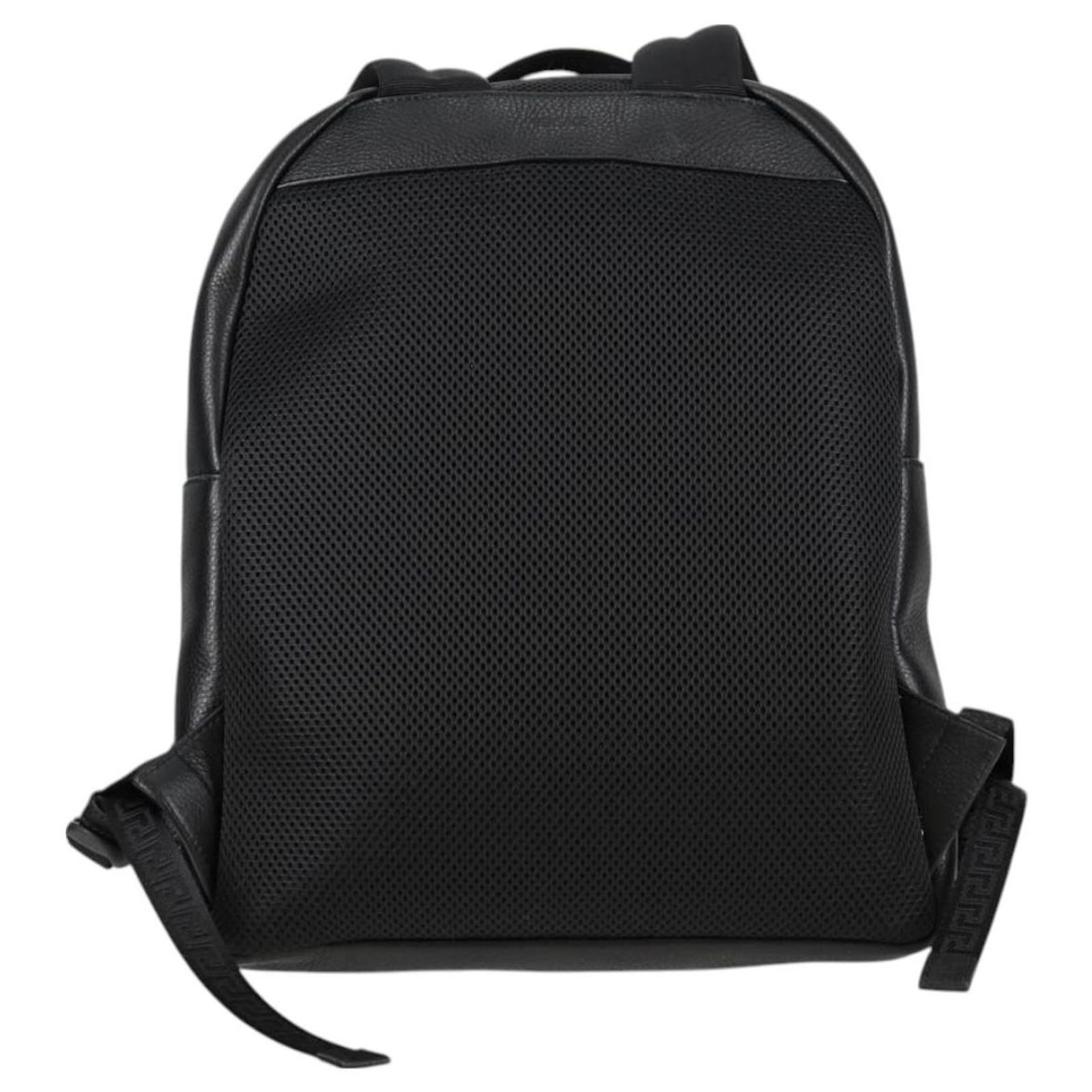 VERSACE Backpack Leather Black Gold Auth 118810M Golden ref 