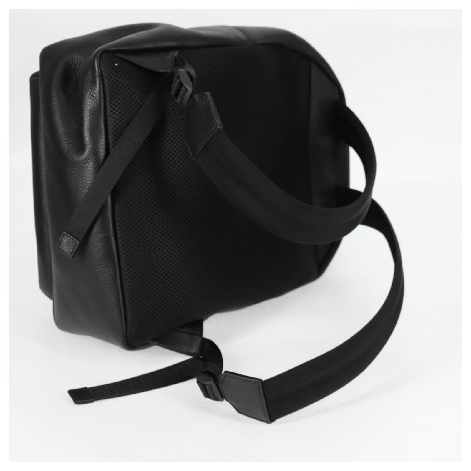 VERSACE Backpack Leather Black Gold Auth 118810M Golden ref 