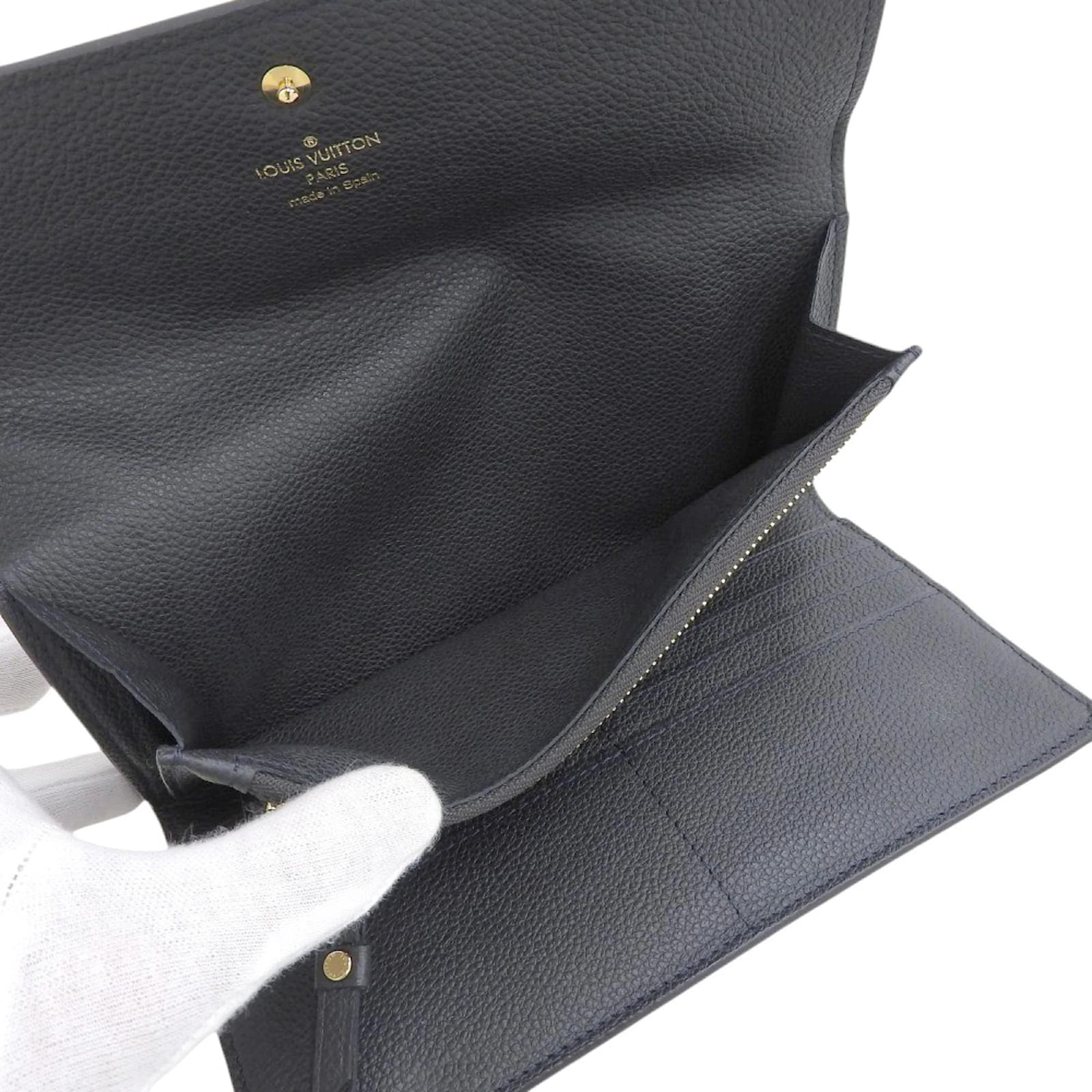 Louis Vuitton Monogram Empreinte Long Wallet Navy blue Cloth  ref.2282215