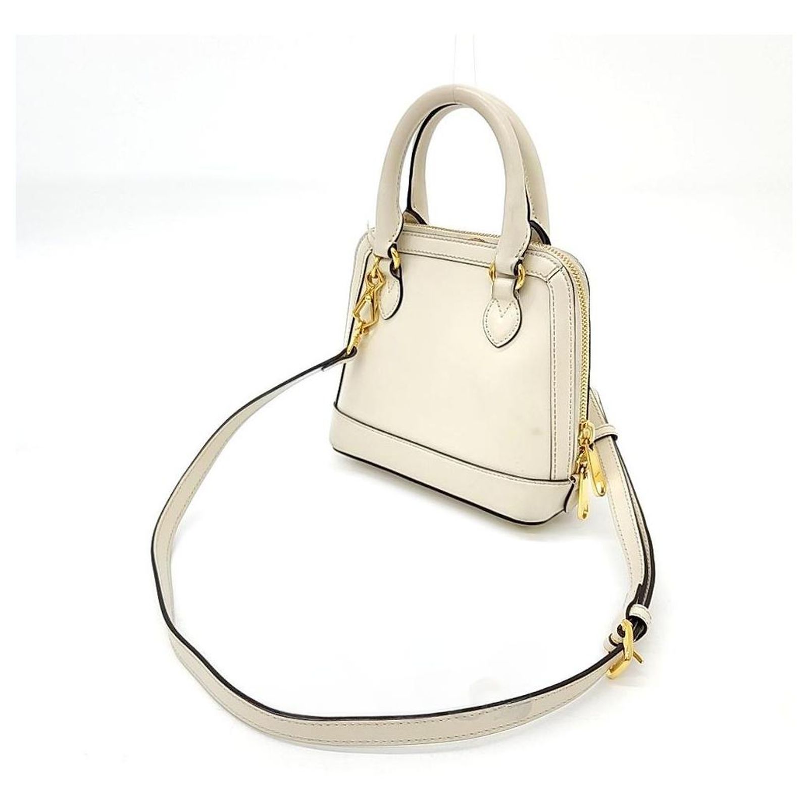 GUCCI Horsebit 1955 Mini Top Handle Bag (640716) (7997970) White ref ...