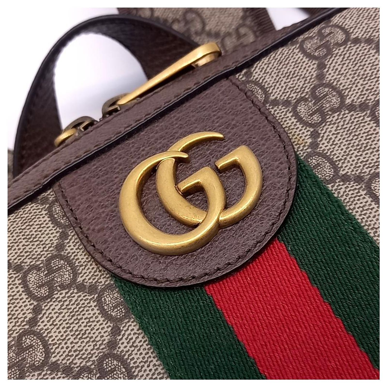 Gucci Ophidia Gg Supreme Backpack Medium (547967) Brown ref 