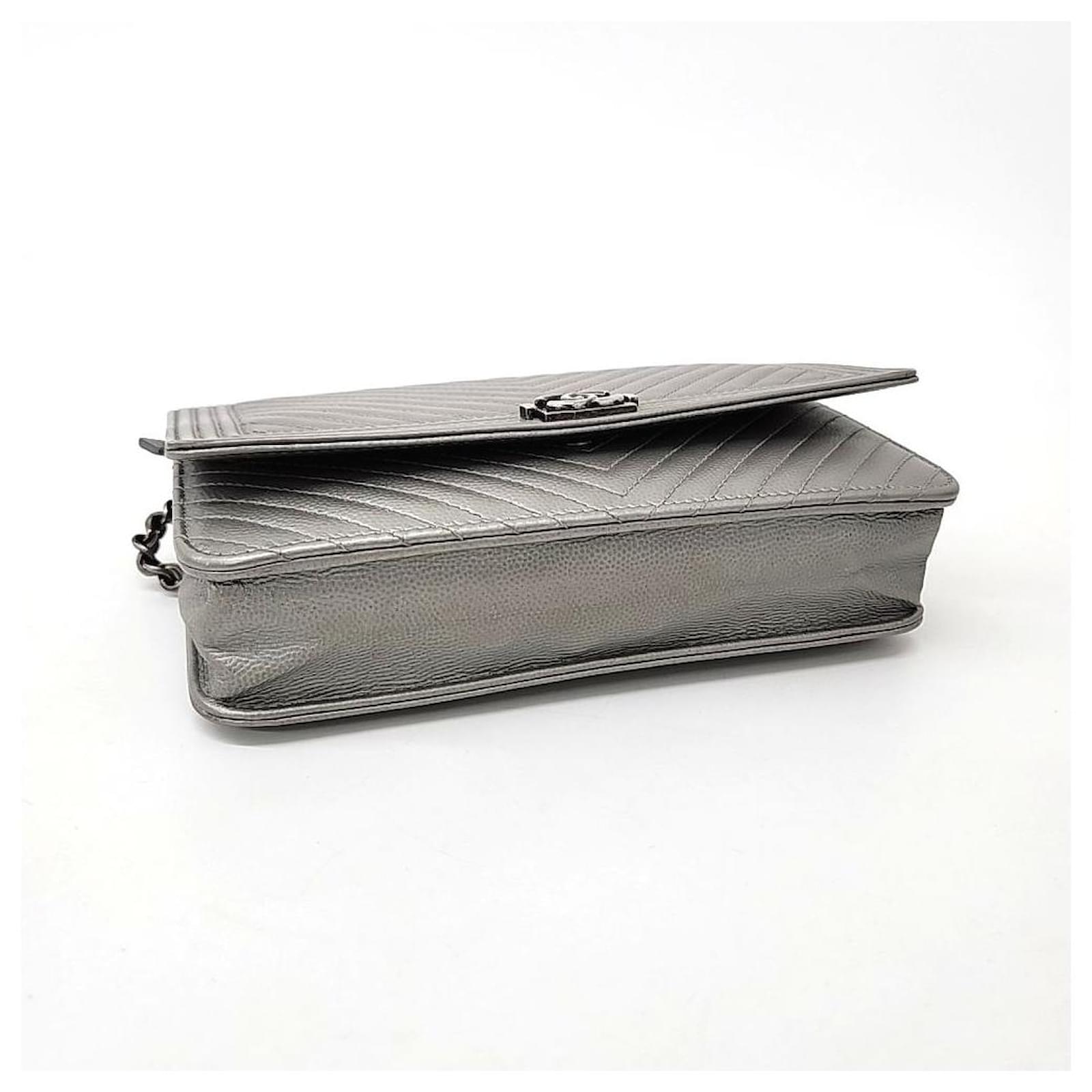 CHANEL Caviar Chevron WOC Mini Borsa a Tracolla A80287 (10154313