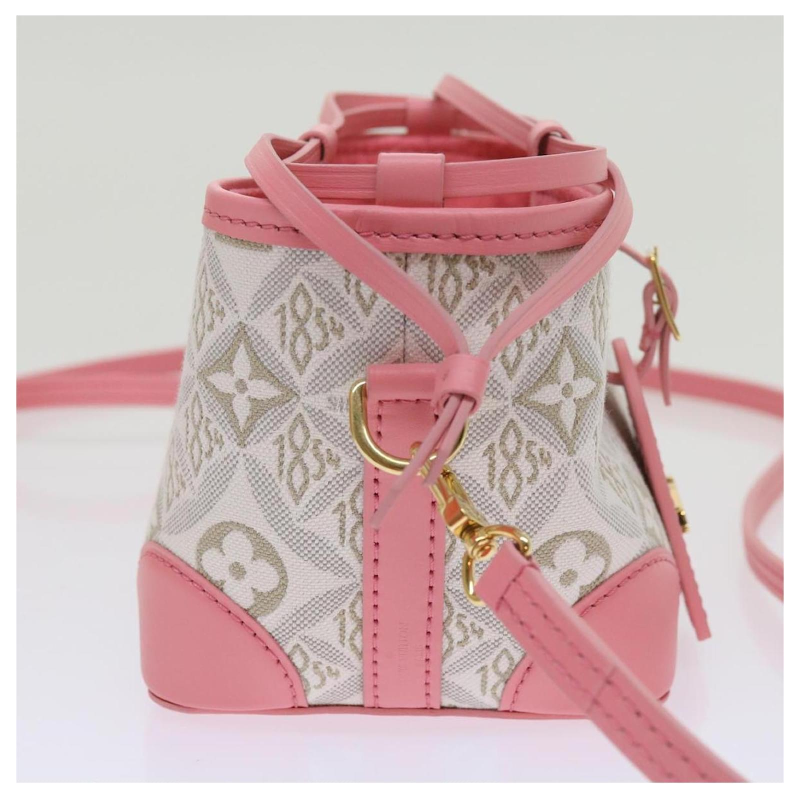 Louis Vuitton Pink Canvas Shoulder Bag with 1854 Print Design Excellent  Condition
