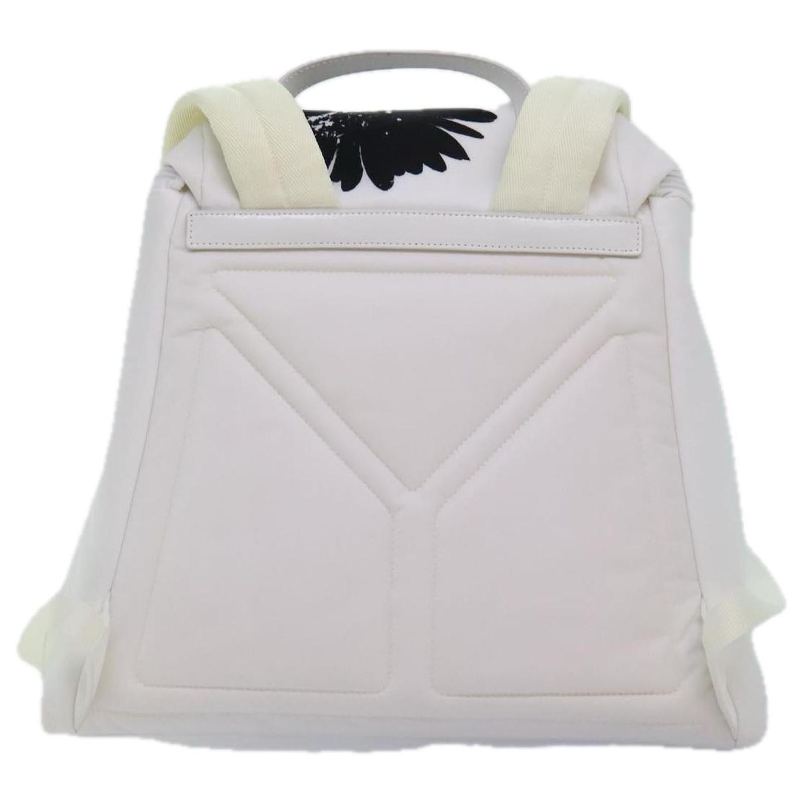 Prada Nylon Backpack with Silver Accents White ref.2284420  display picture 3