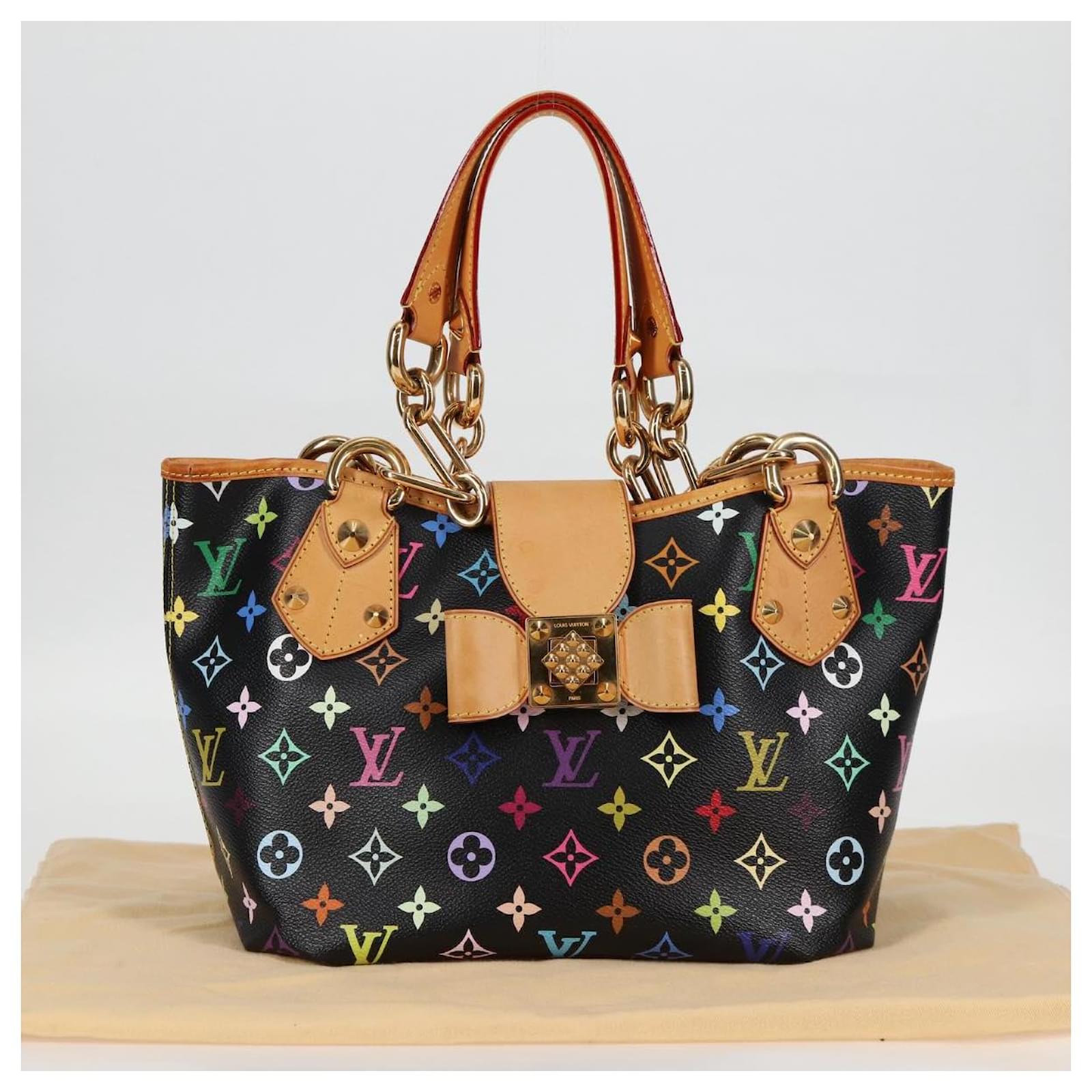 LOUIS VUITTON Monogram Multicolor Annie MM Bag Black M40308 LV - Main Image