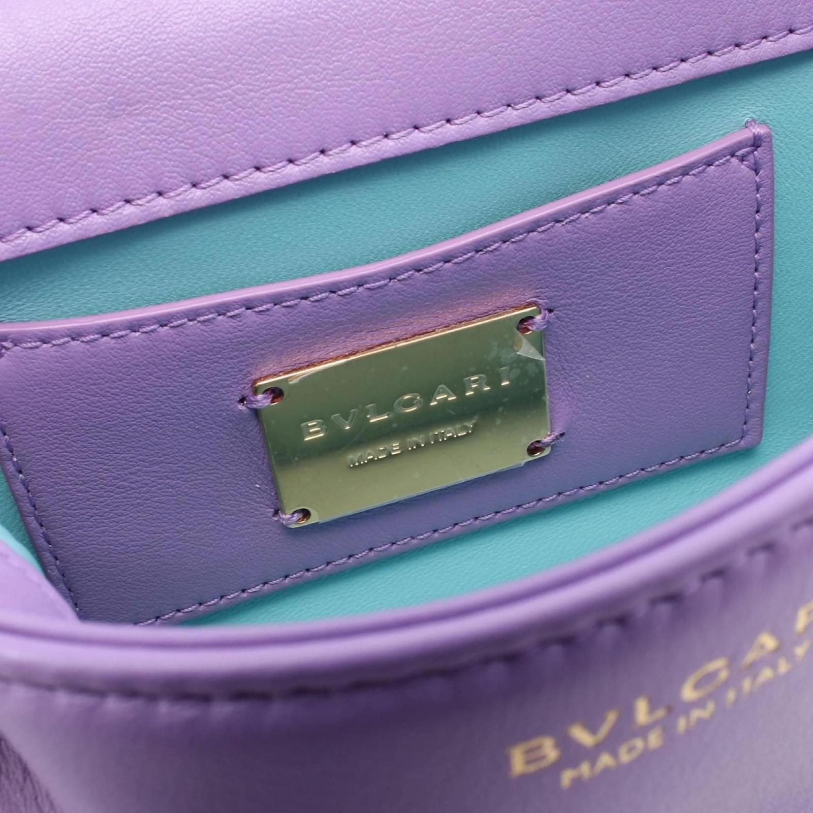 Bulgari Sac à main Bvlgari Serpenti Forever Cuir Violet ref
