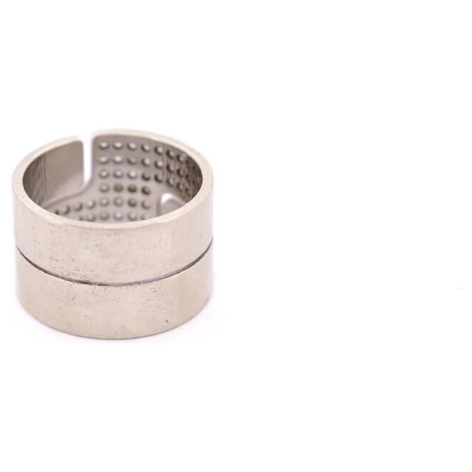 Bague Dinh Van Seventies – Or Blanc 18K, Diamants 0.75 Ct, Taille 50