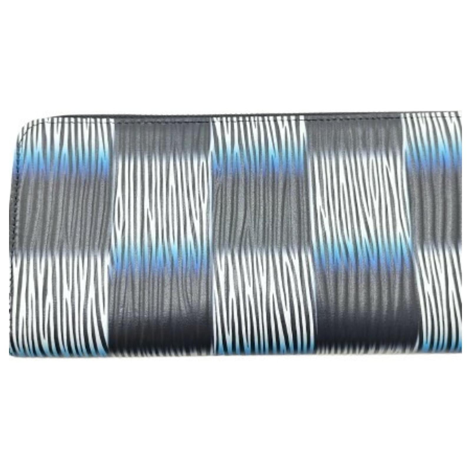 Louis Vuitton Long Wallet Black White Blue Navy blue Leather ref.2287283
