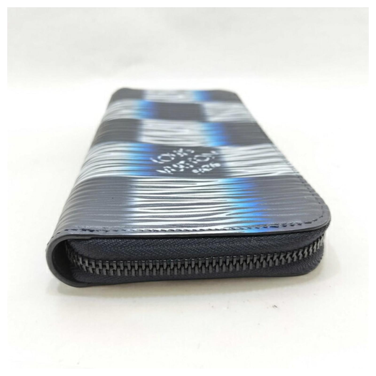 Louis Vuitton Long Wallet Black White Blue Navy blue Leather ref.2287283