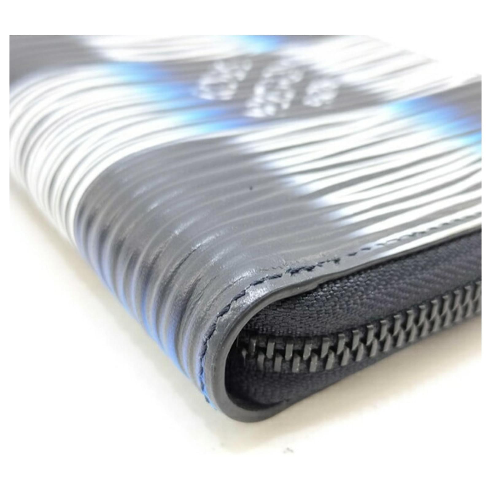 Louis Vuitton Long Wallet Black White Blue Navy blue Leather ref.2287283