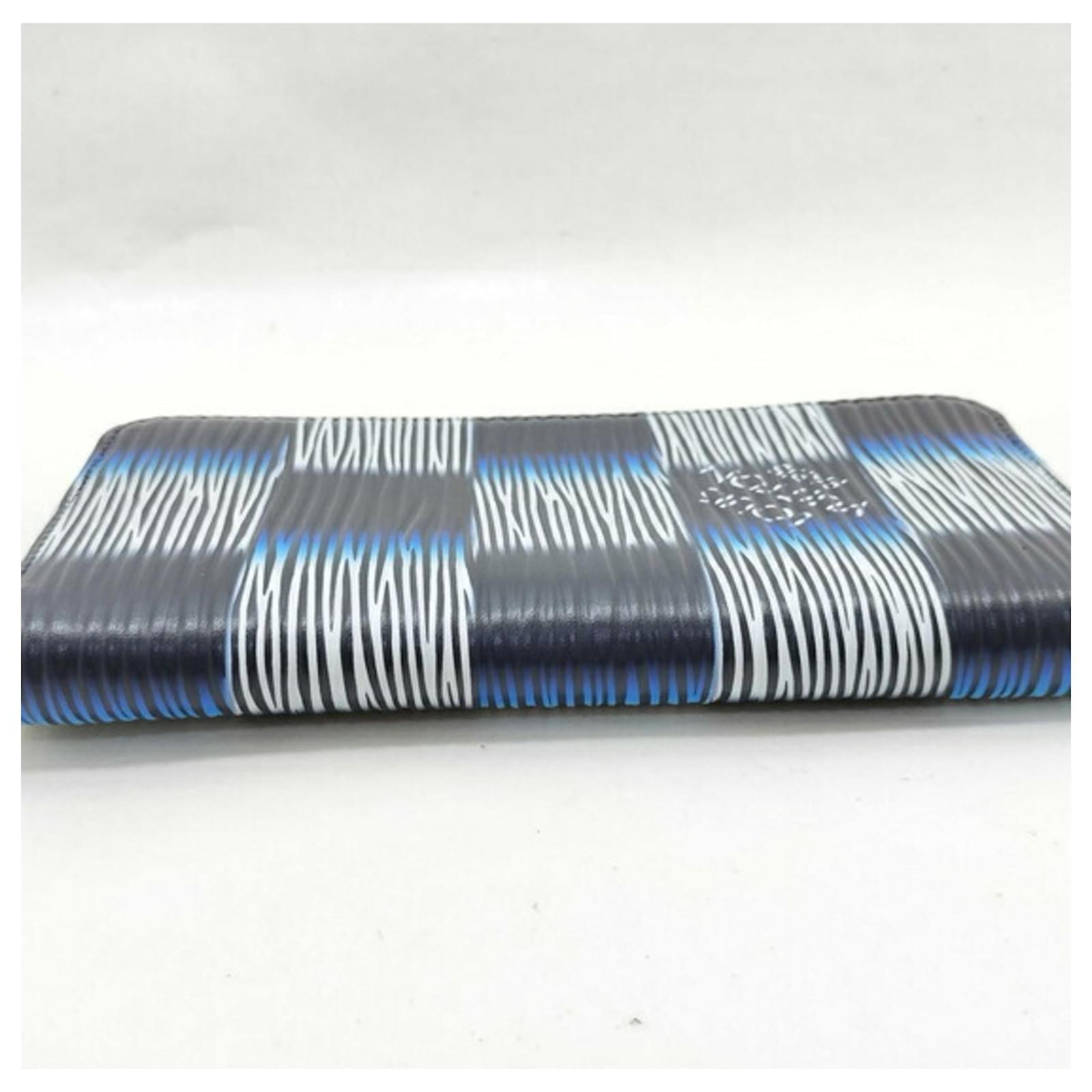 Louis Vuitton Long Wallet Black White Blue Navy blue Leather ref.2287283