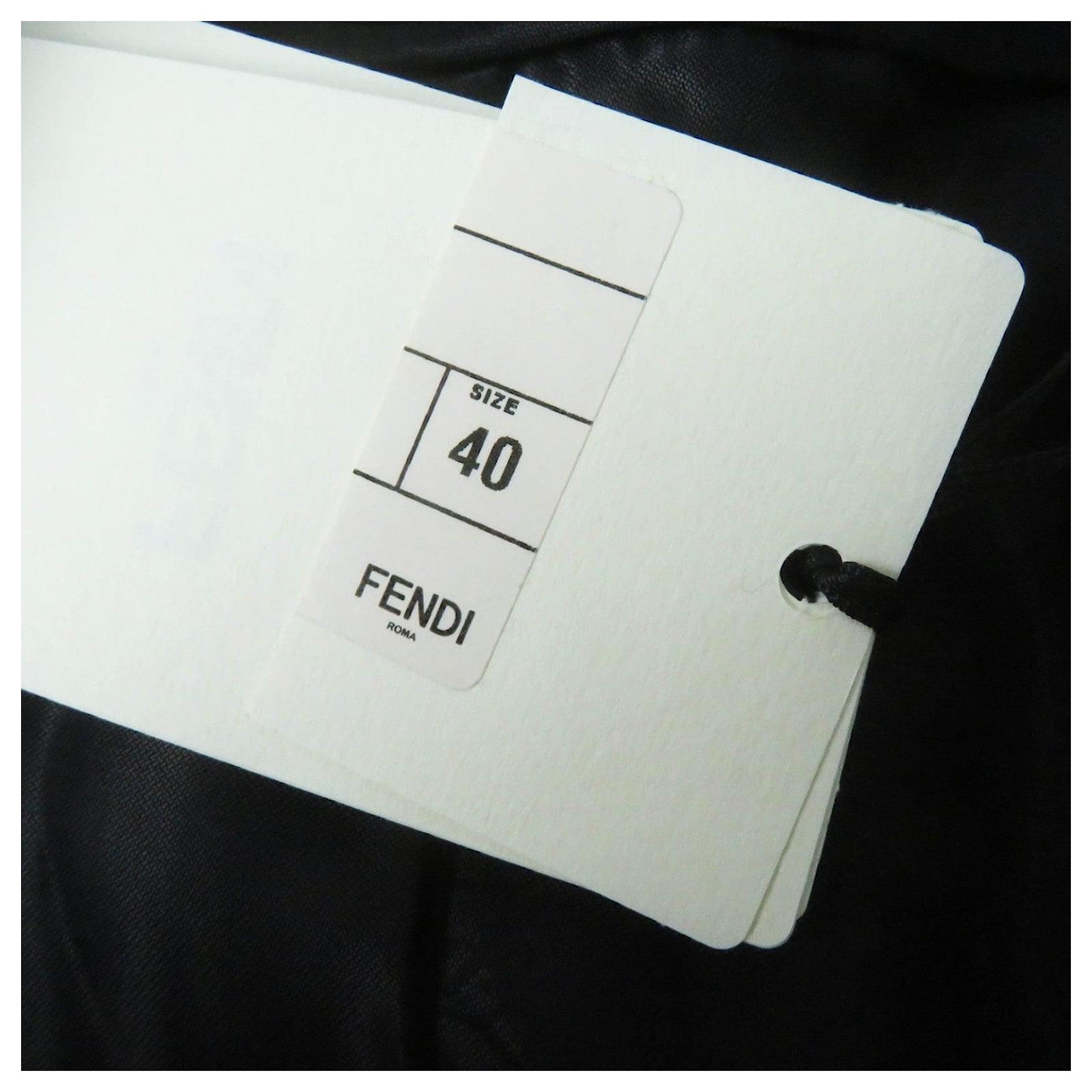 FENDI フェンディ ジャケット サイズ40 Fendi Velvet Cropped Jacket Black 40 Women Cloth Rayon ref.2289321