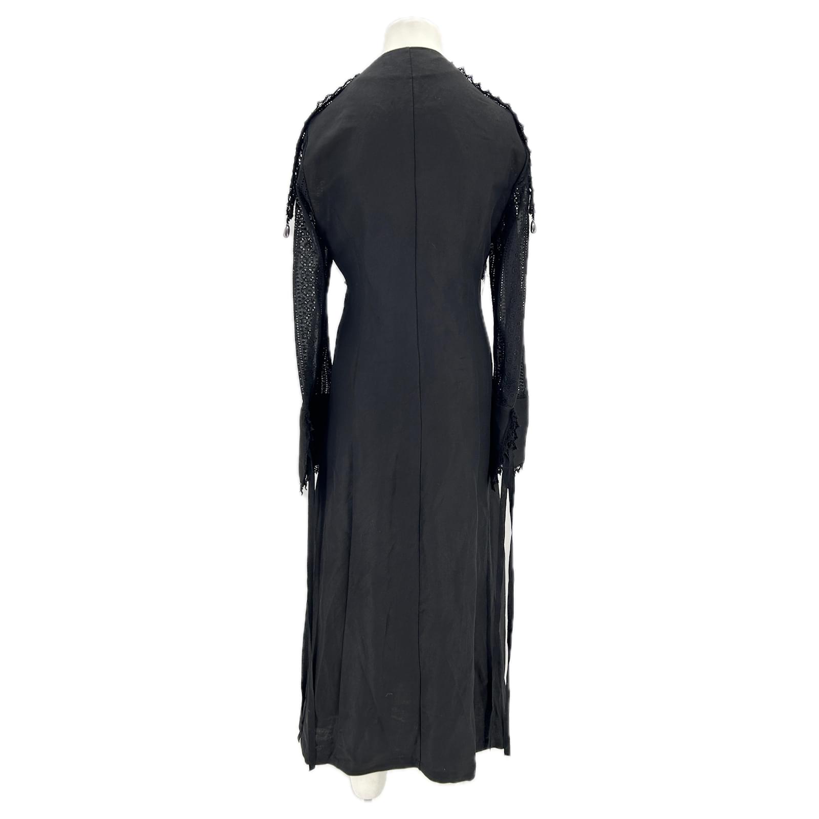 Loewe Black Long Embroidered Cotton Dress ref.2290076 - Joli Closet