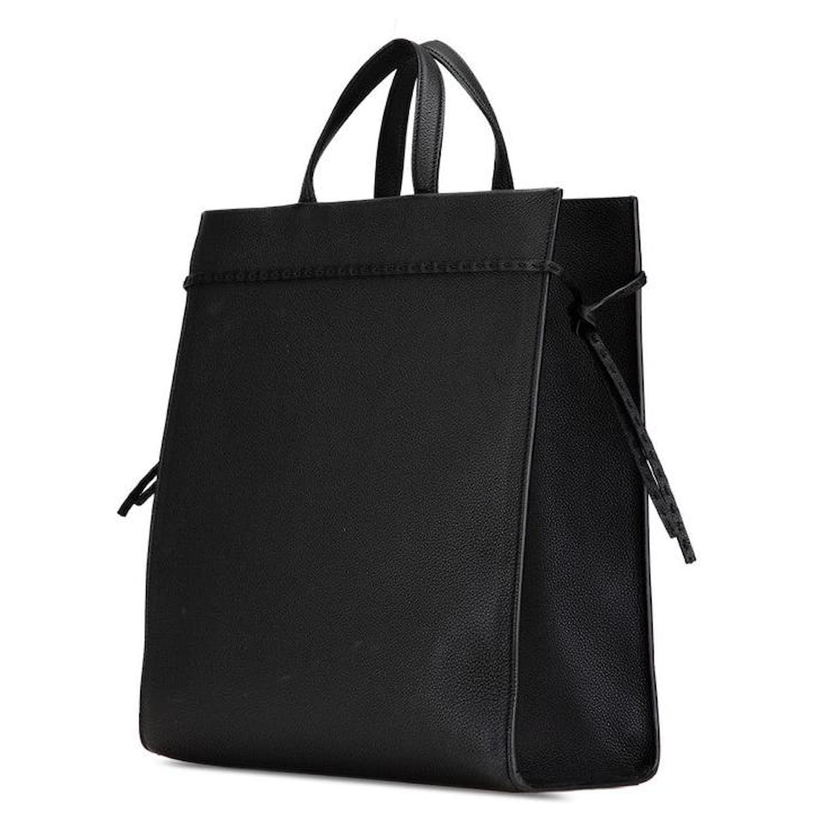 Fendi Leather ROMA Go To 2way Bag 7VA583 Black ref.2290782