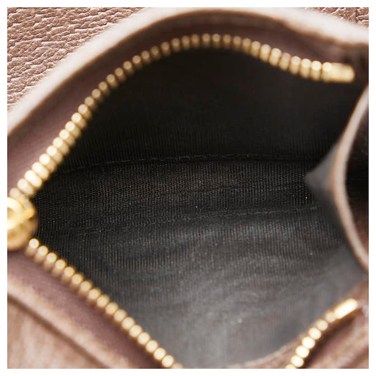 Gucci GG Supreme Ophidia Tri-fold Wallet PVC Leather Brown