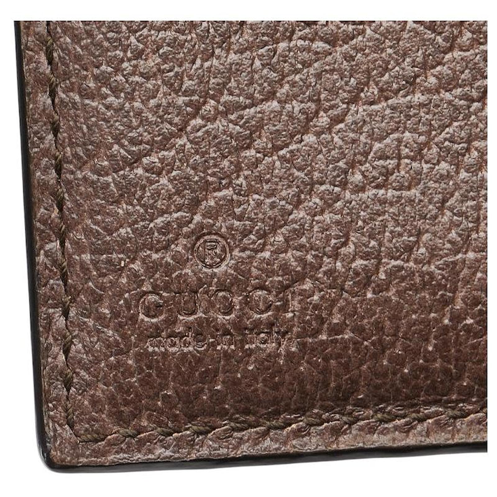 折りたたみ財布 Gucci Ophidia Gg Supreme Wallet Gucci GG Supreme Ophidia Tri-fold Wallet PVC Leather Brown