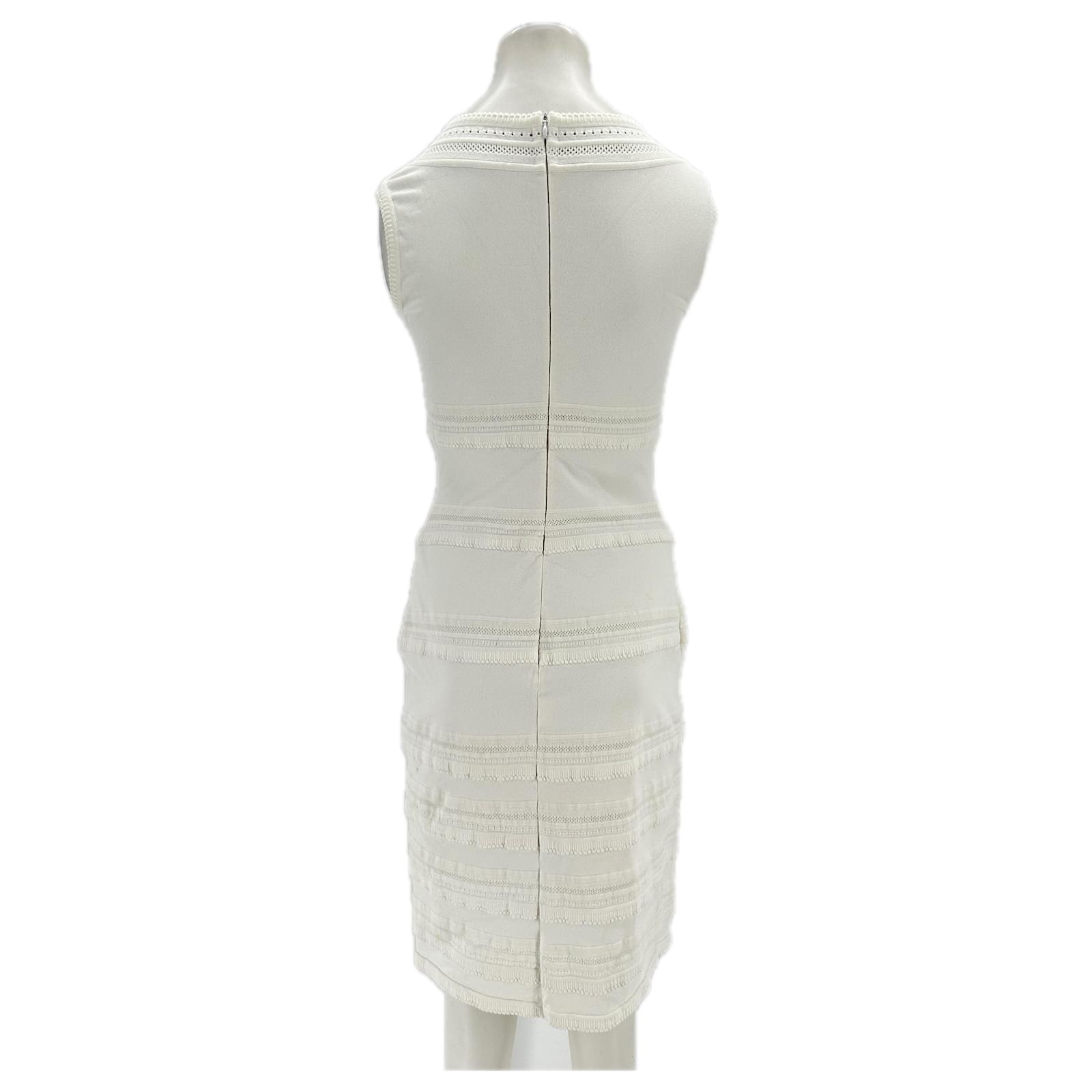 white high neck skater dress White Mini Dress - Lace Long Sleeve Dress - Skater Dress