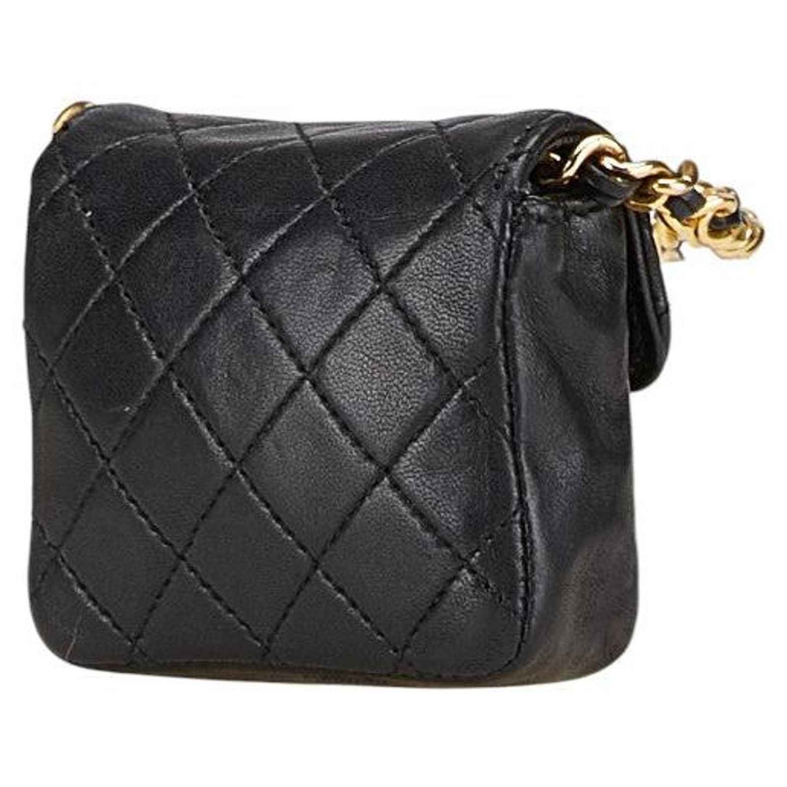 Chanel Coco Mark Micro Mini Matelasse Lambskin Shoulder Bag Black ...