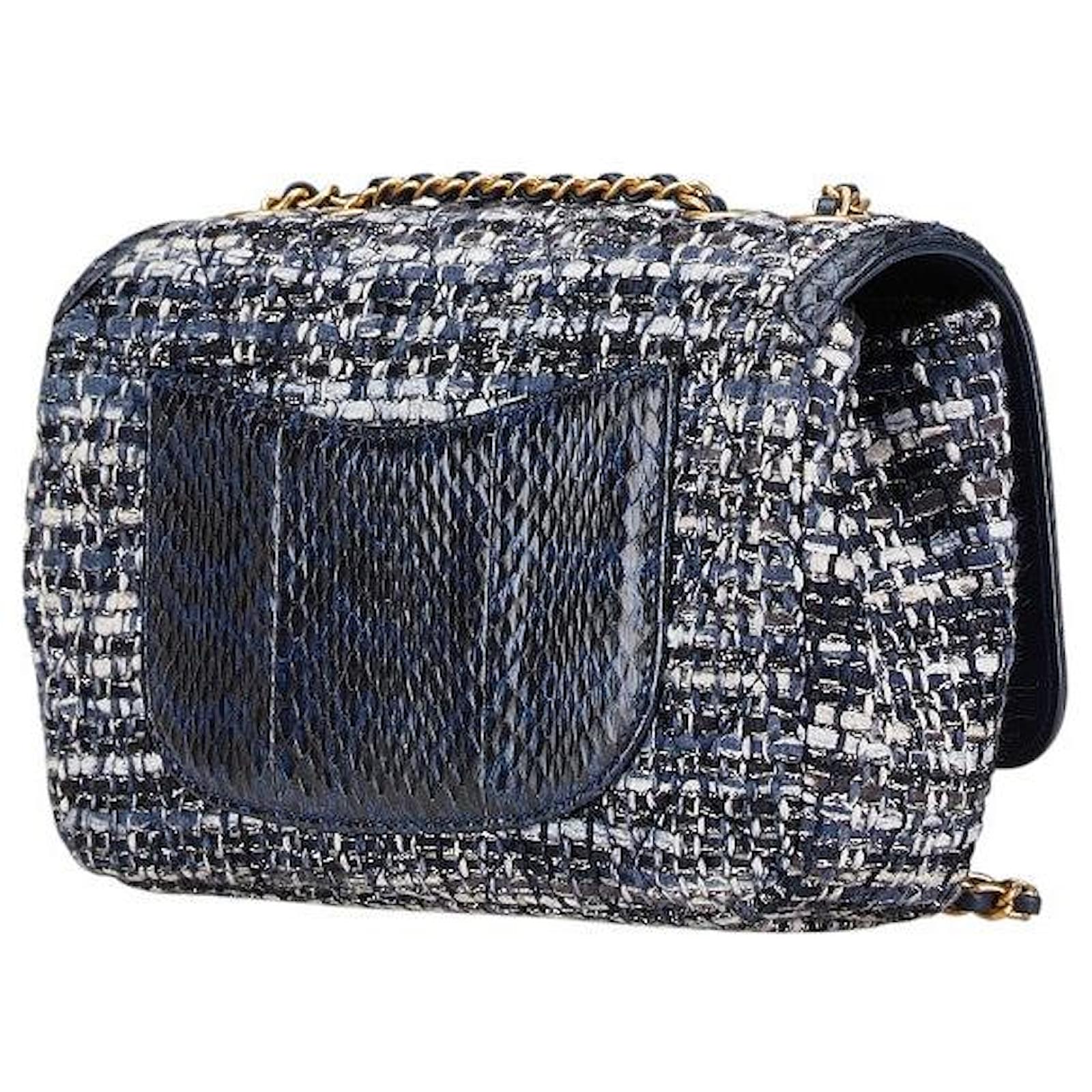 ショルダーバッグ・ポシェット × ヴィンテージ(中古) Chanel Tweed School Memory Rectangle Bag Chanel Small Multicolor Tweed School Memory Flap Bag - Luxe