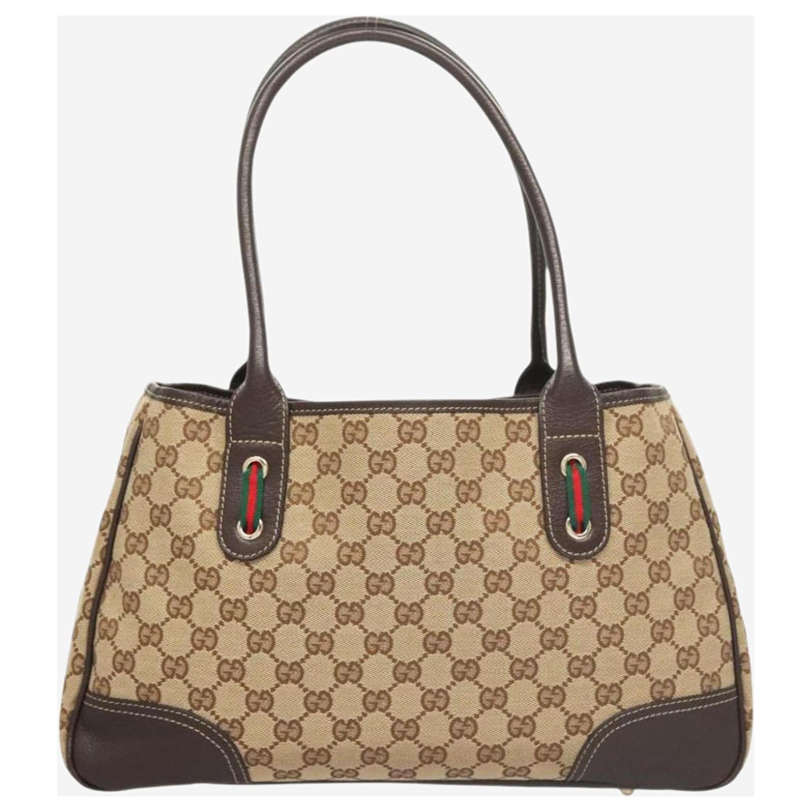 Gucci Brown GG Canvas Web Sherry Line tote bag Cloth ref