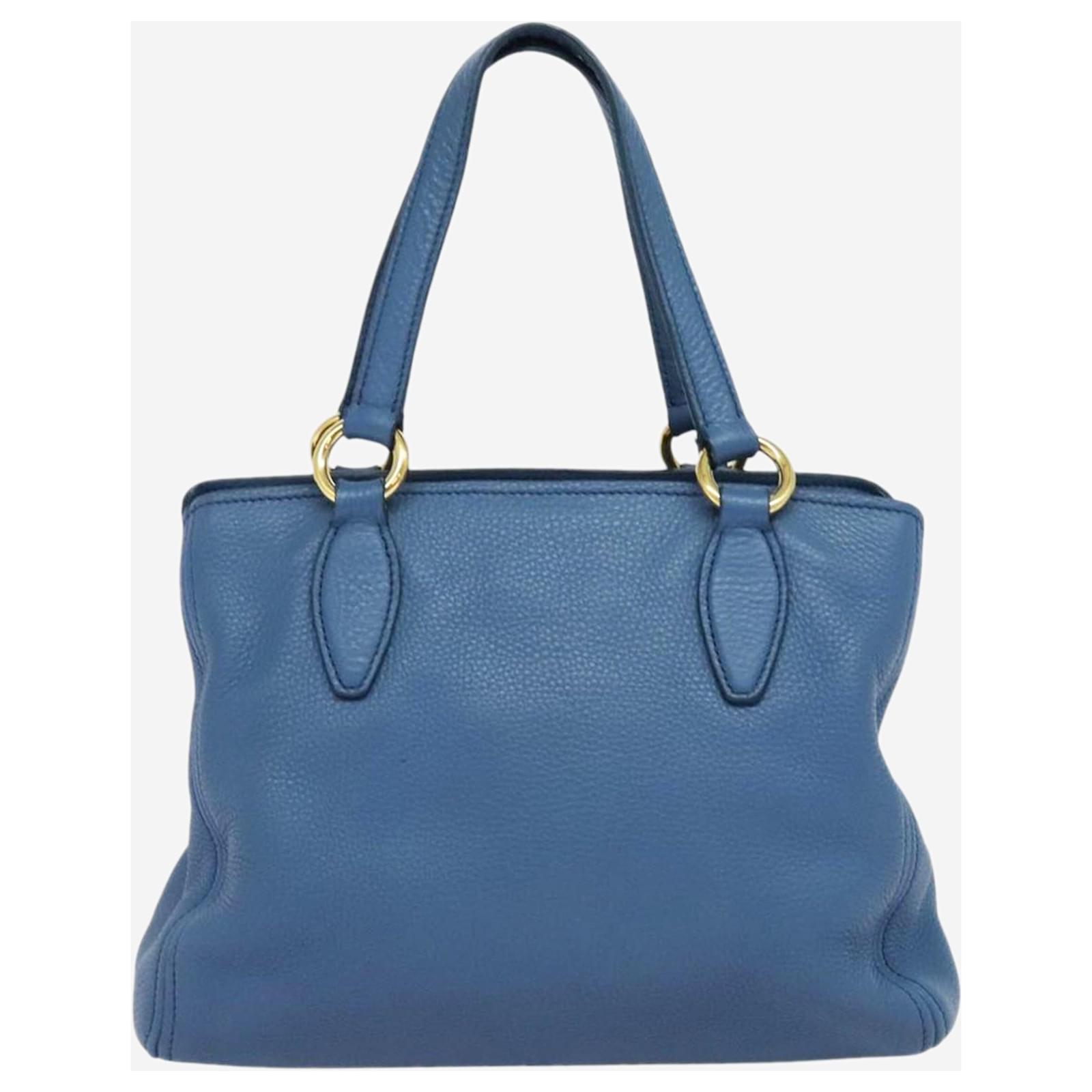 Miu Miu Blue leather 2way shoulder bag ref.2292497 - Joli Closet