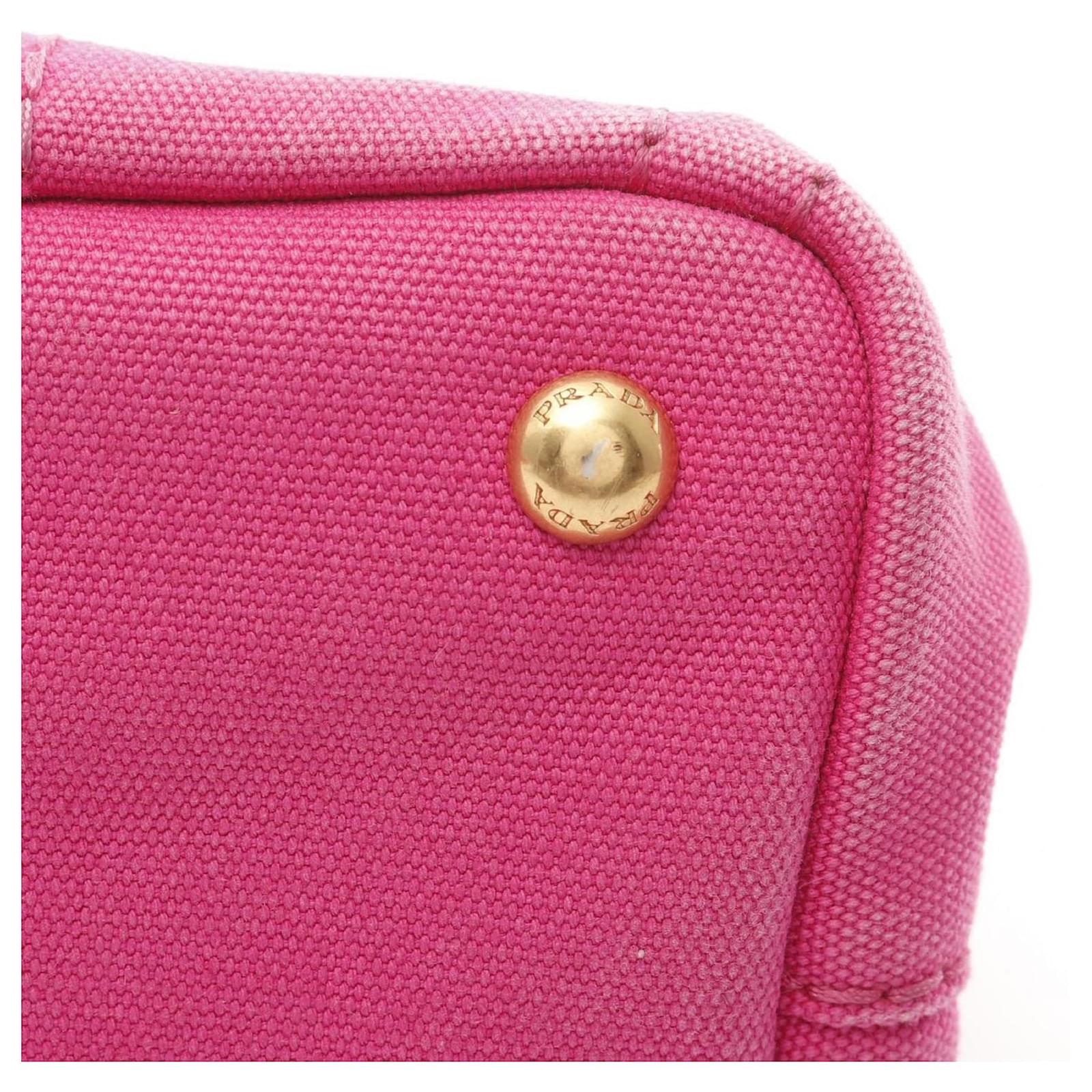 Prada Canapa Canvas Tote Bag Pink Cloth ref.2292990 - Joli
