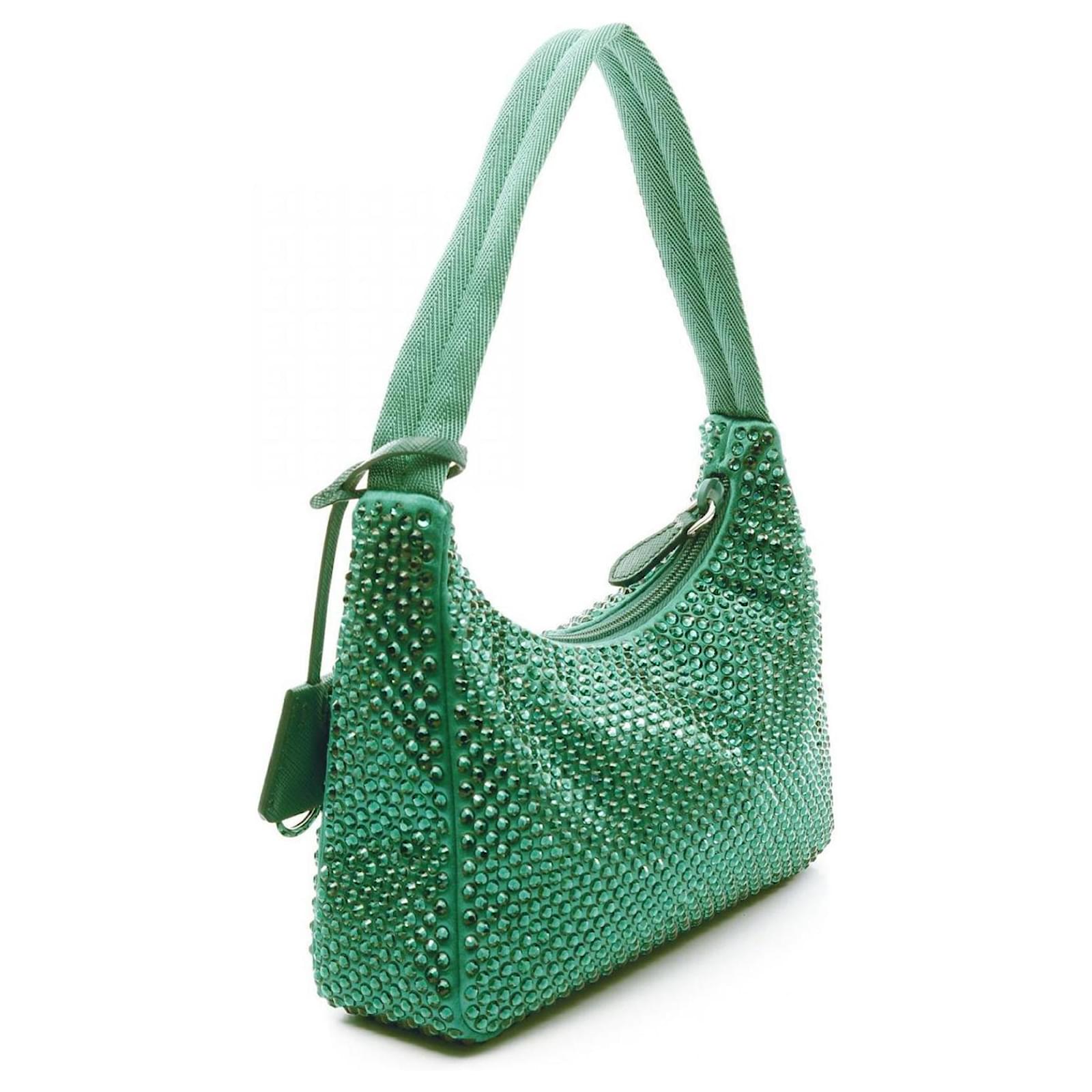 関税込◆送料無料！【PRADA】Re-Edition 2000 Crystal Bag Prada Re-edition 2000 Crystals Satin Mini Yellow | eBay