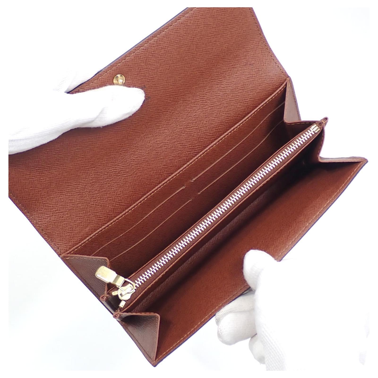Louis Vuitton Bi-fold Long Wallet Brown Patent leather  ref.2293772