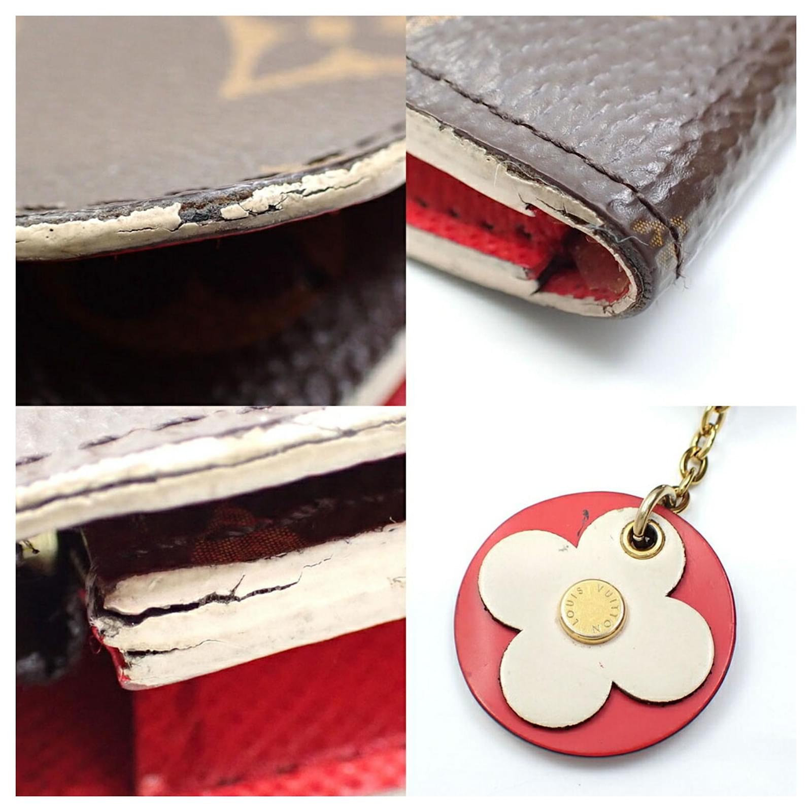Louis Vuitton Bi-fold Long Wallet Brown Red Patent leather  ref.2294042